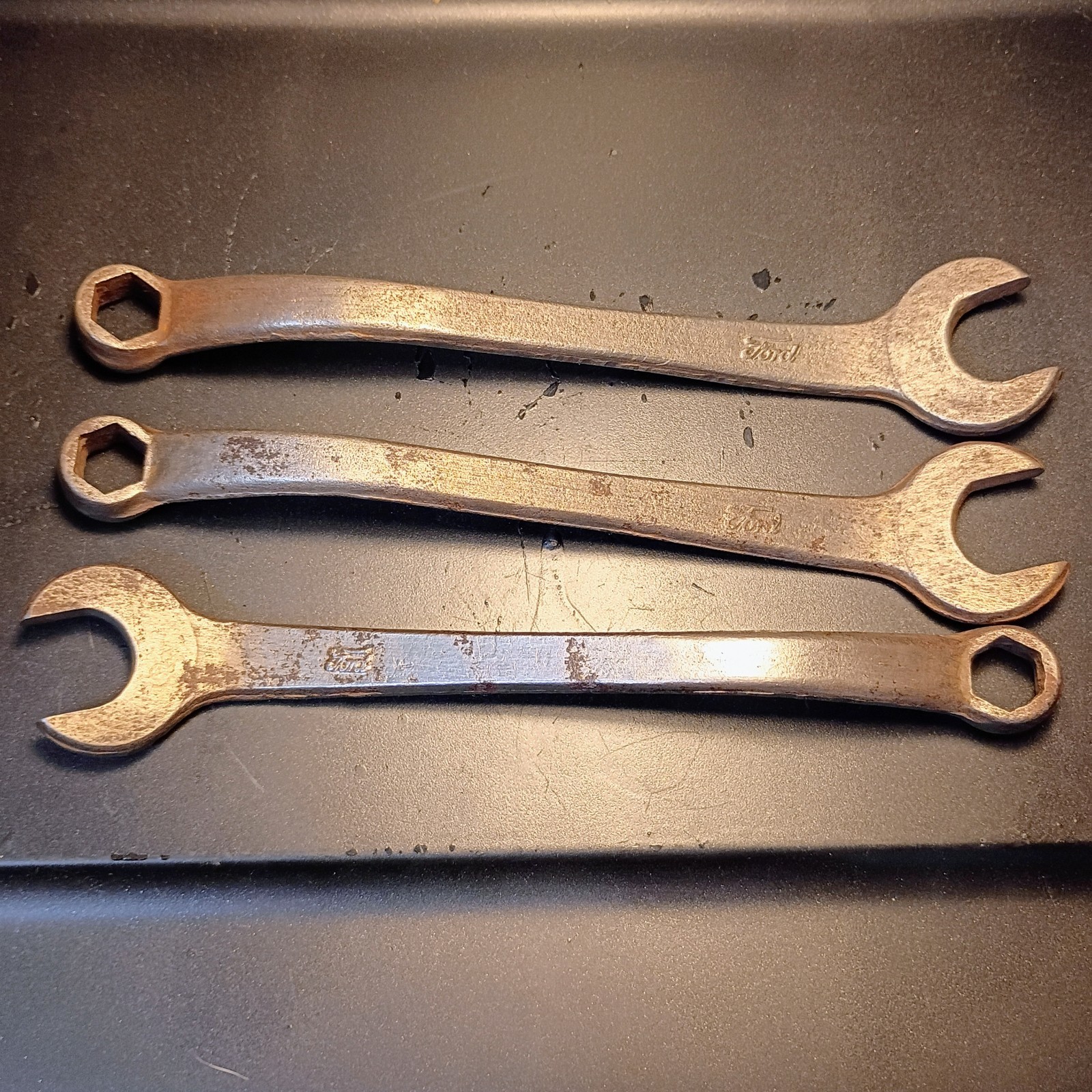 Set Of 3 Antique Early 1900s Ford S Curve Auto Wrenches Cleaned And Oiled