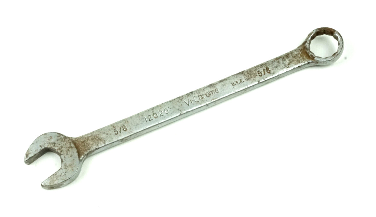 Vi-Chrome 5/8″ 12 Point Combination Wrench 12020 USA Vintage