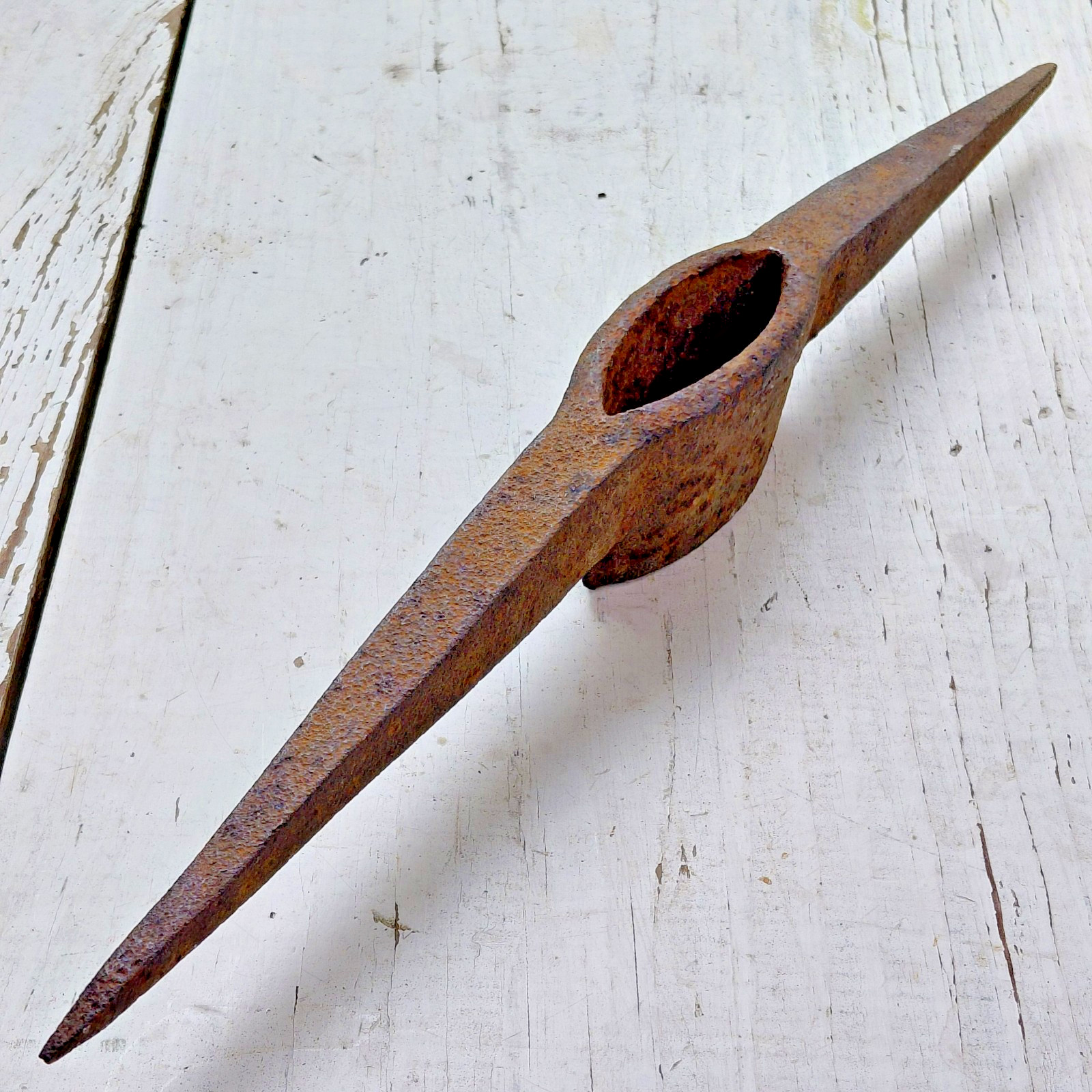 Antique 17″ Forged Double Point Railroad Pick Head Mining Quarry Farm Tool