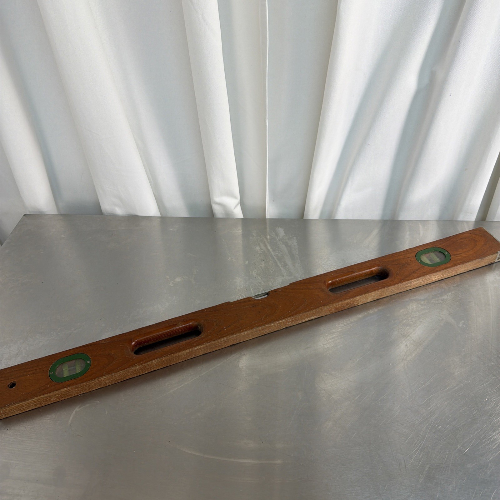 Vintage Jack Spirit Level Teak Wood Jumbo 3ft Made In Denmark Mid Century Tool
