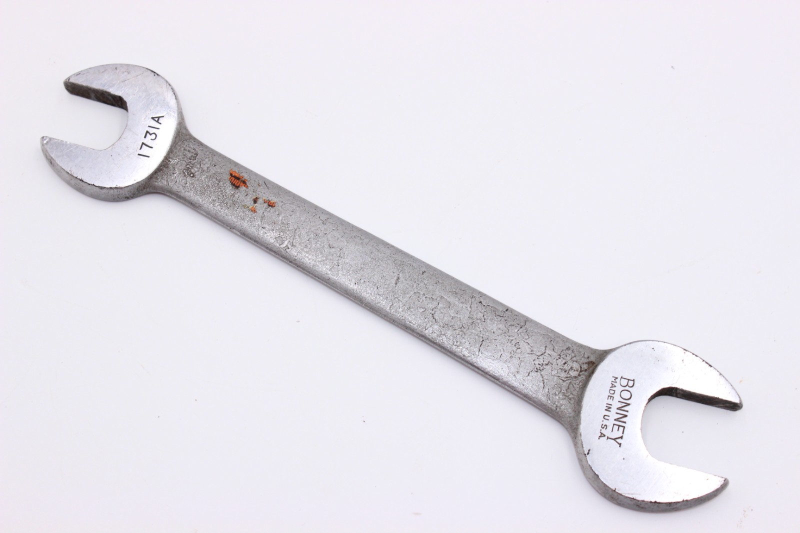 Vintage BONNEY USA No 1731A 3/4″ & 7/8″ Dual Open End WRENCH 9″ Long