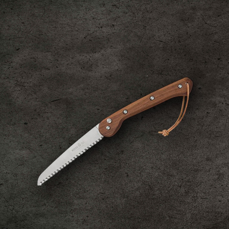 WOXNA Ljusnan Folding Saw 10″ Satin Finish 10C28Mo2 Steel Blade Walnut Handle