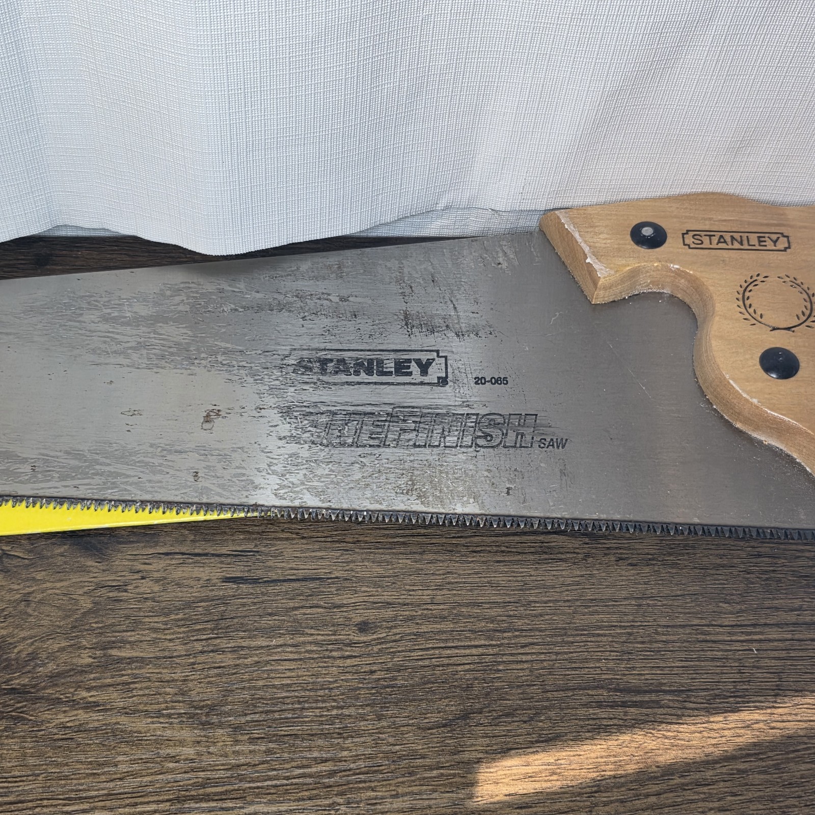 STANLEY Hand Saw Fine Finish Sharptooth 11-TPI 26-Inch (20-065) USA Wood Handle