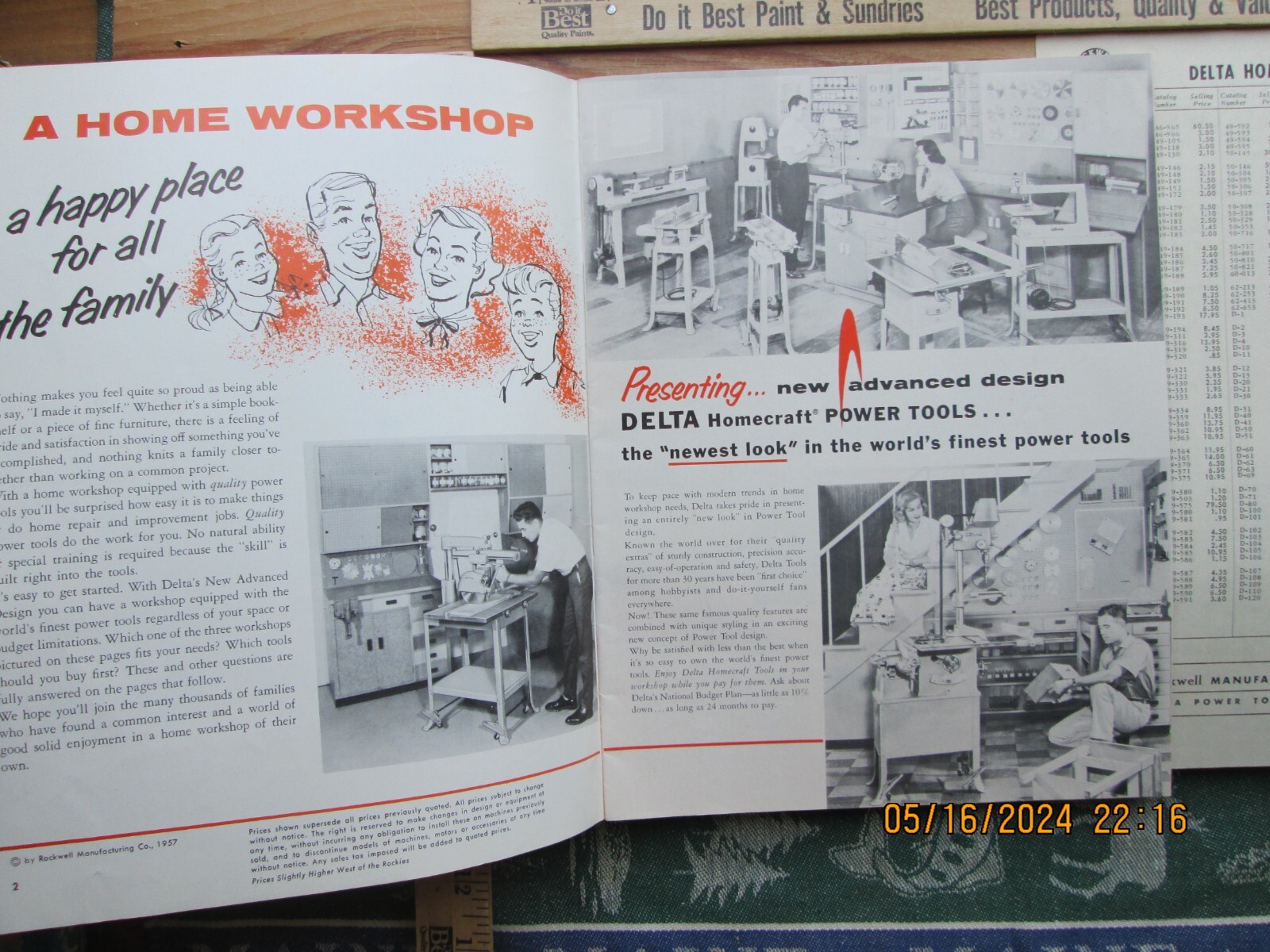 delta Rockwell homecraft power tools catalog 1959