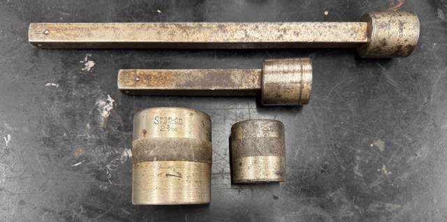 RARE Antique Vintage 1920s Snap On Tools 7/8″ Drive “Giant” Sockets & Extensions