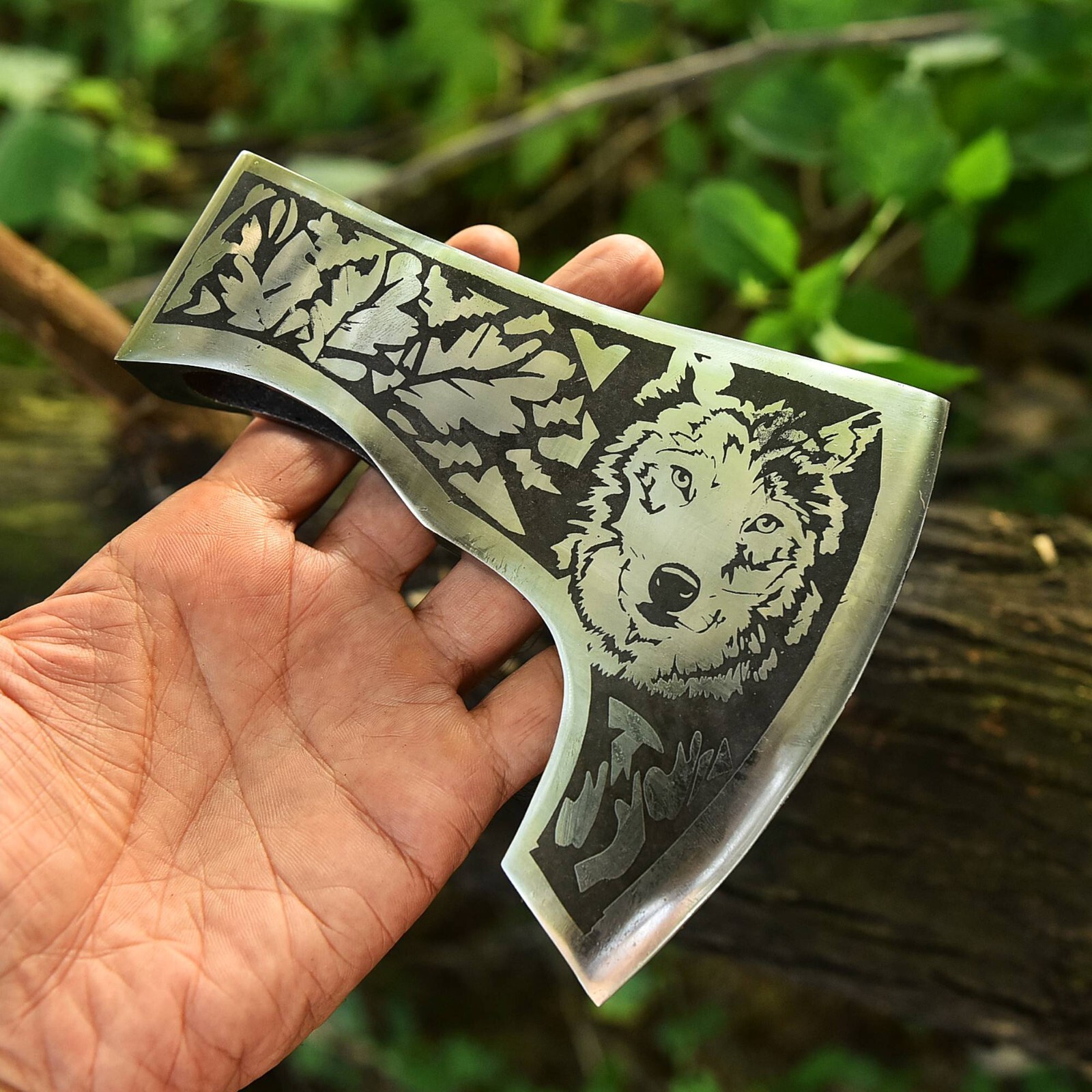 Forged Bearded Camping Axe Head Vikings TOMAHAWK HATCHET HUNTING TOOL