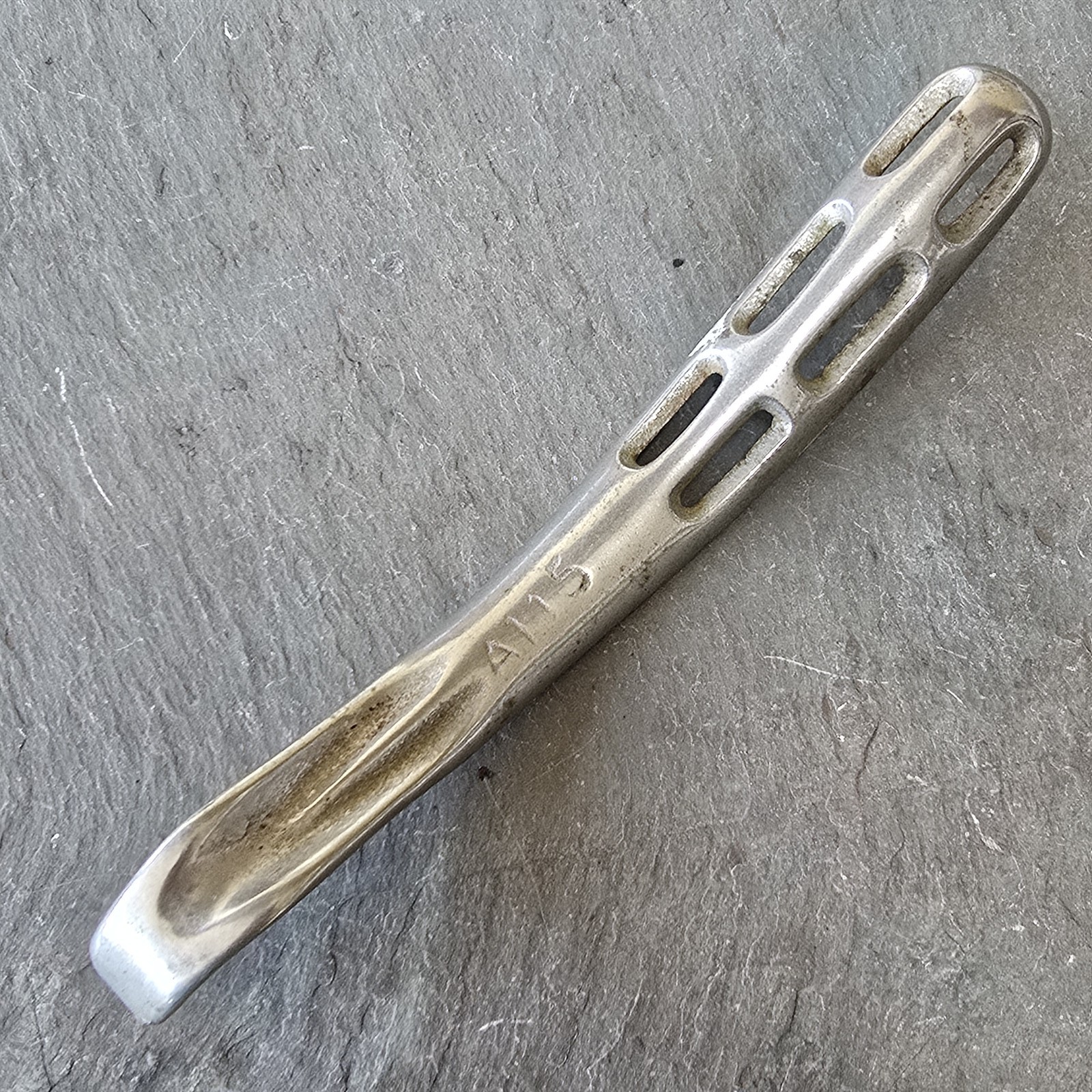 Antique Nickel Chrome Plated Cast Iron Stove Burner Plate Pot Lid Lifter Tool