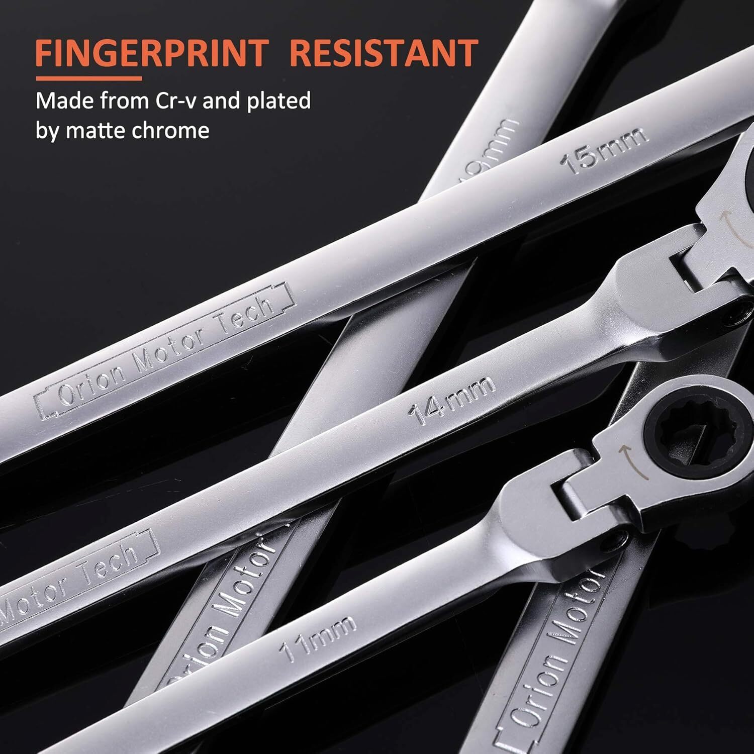 6-Piece Metric 8mm-19mm Extra Long Gear Ratcheting Wrench Set XL Extended Handle