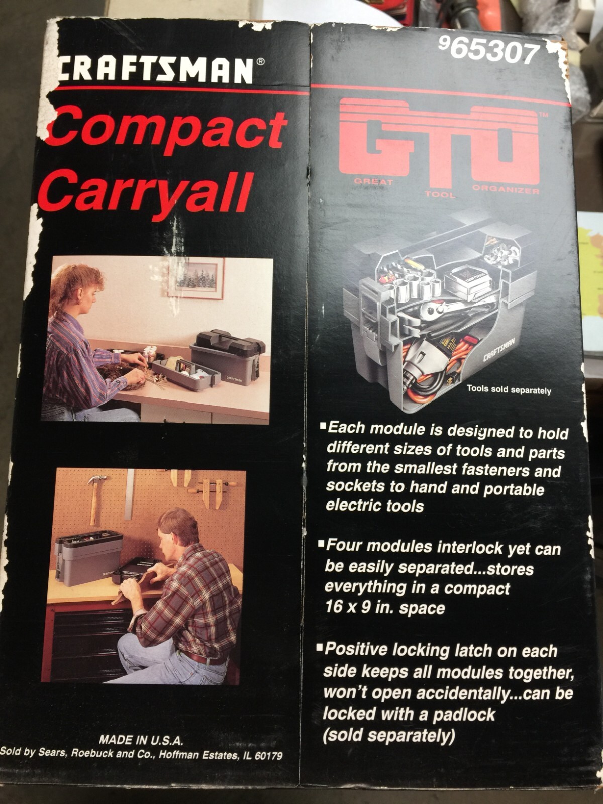 NOS Craftsman Compact Carryall Tool Storage Box Chest GTO Sealed box free shipp