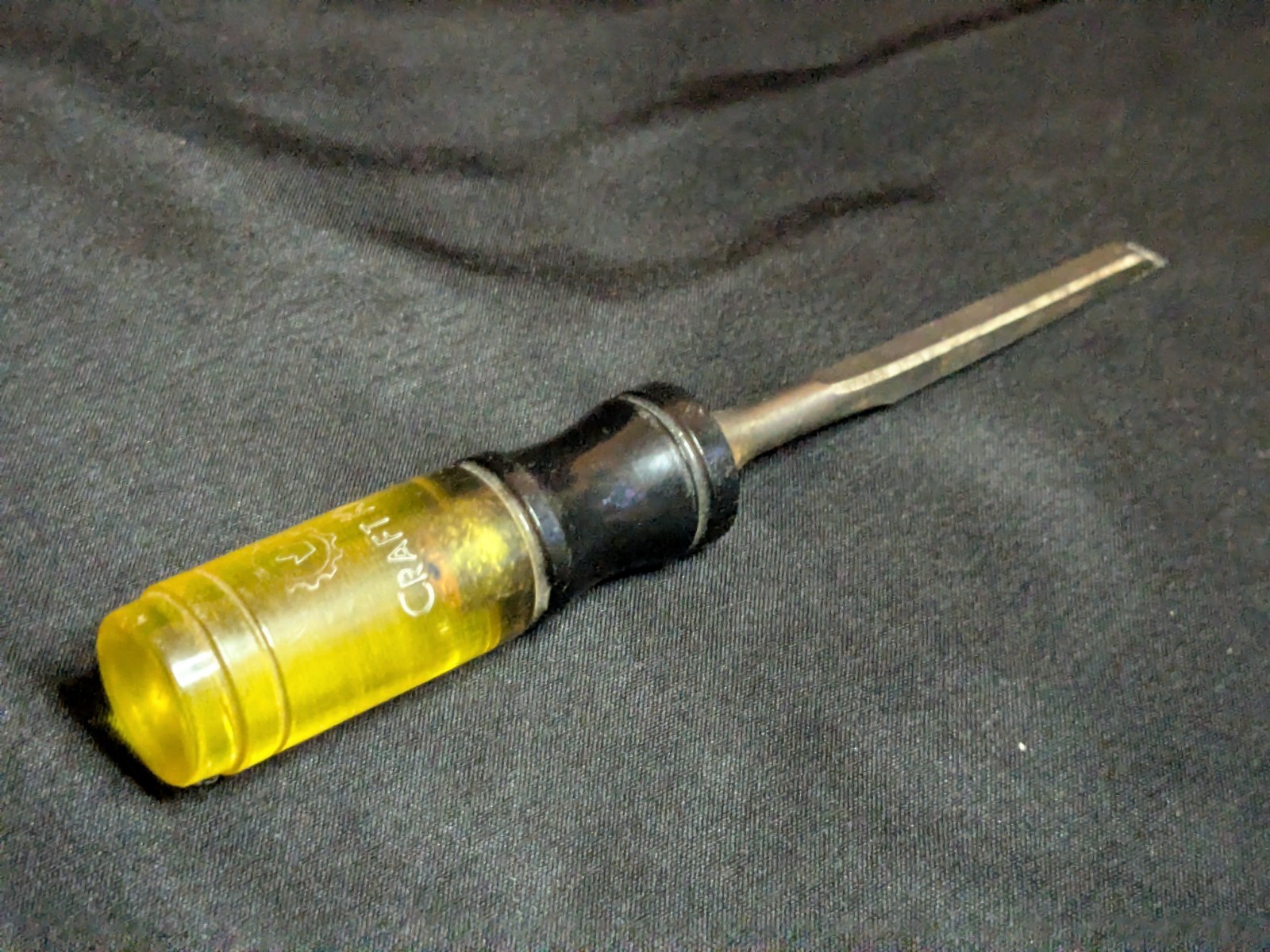 Vintage Craft King 1/4″ Wood Chisel Tool 7″ Long Acetate Handle