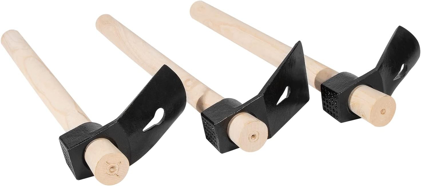 Woodworking Carving Bowl Adze Set – Straight Adze, Big Curve & Small Curve Adze