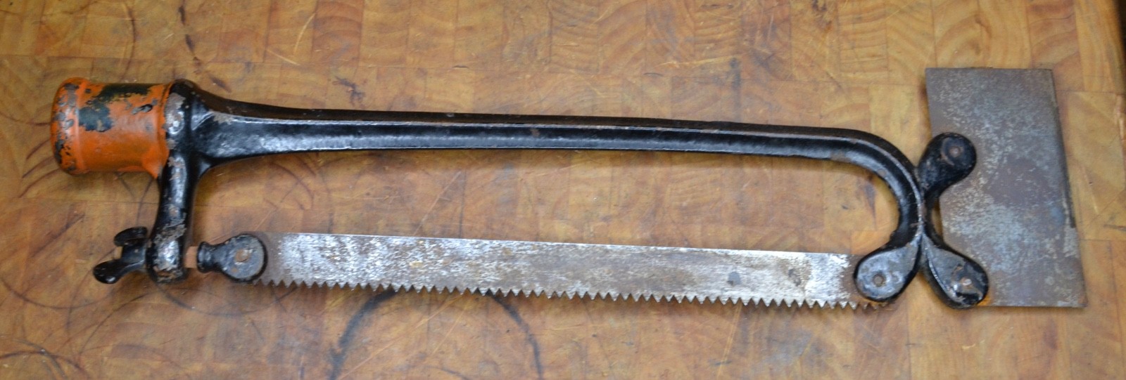 Antique Cast Iron Chisel Edged End Orchard Arborist Pruning Saw Tool Disston