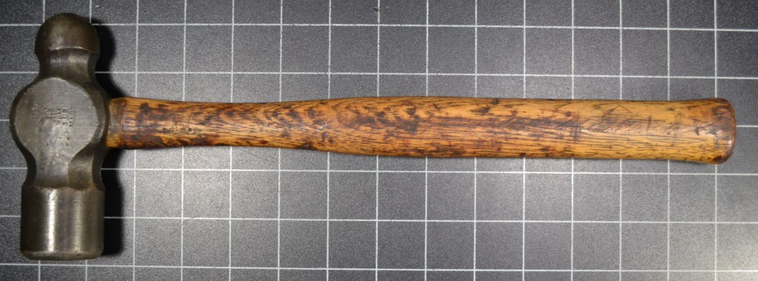HELLER – ALLOY – #810B – 3lb – BALL PEIN HAMMER – ORIGINAL HANDLE