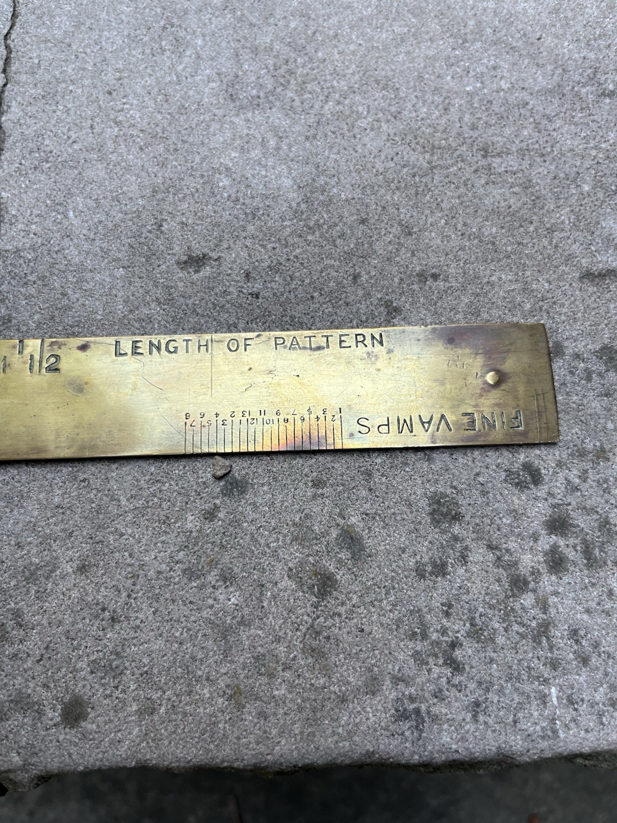 Antique Brass Cobbler Measure Tool Damer & Co Toronto Pat 1890