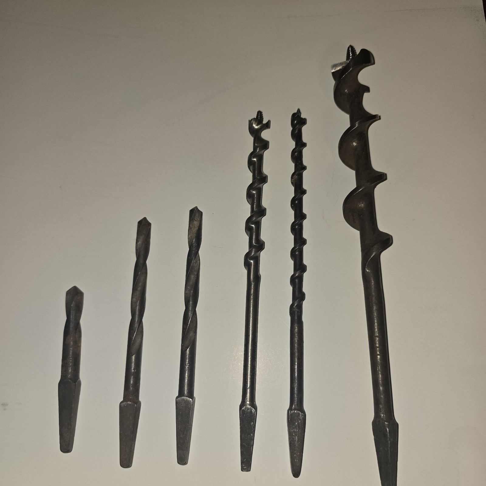 Vintage Mixed Set (7) Brace Drill Bits – OVB “Our Very Best” 1″ & Irwin USA