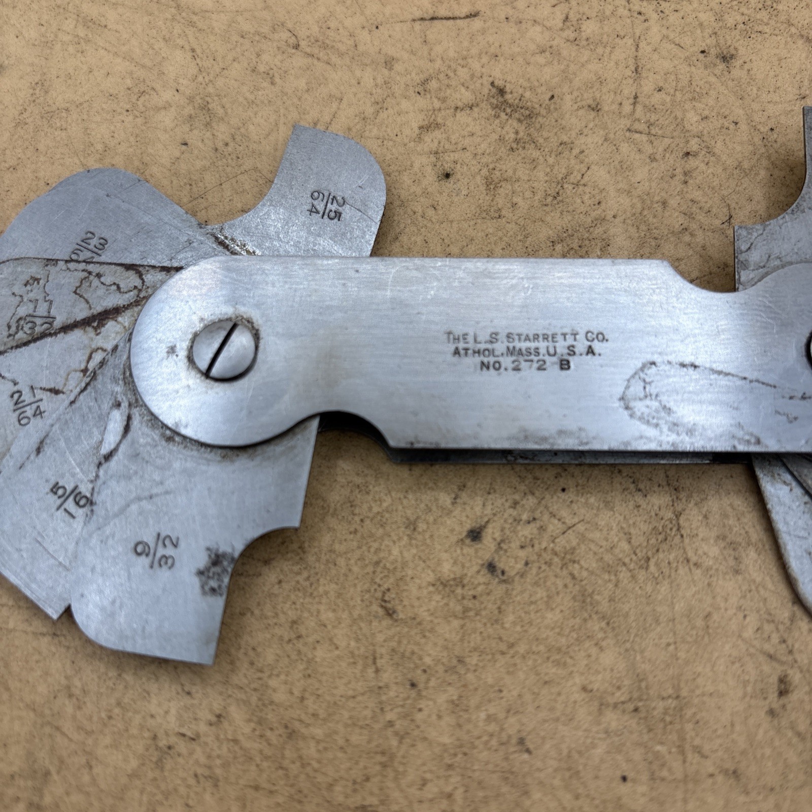 Vintage L.S. Starrett No. 272B Radius/Fillet Gage Machinist Tool USA