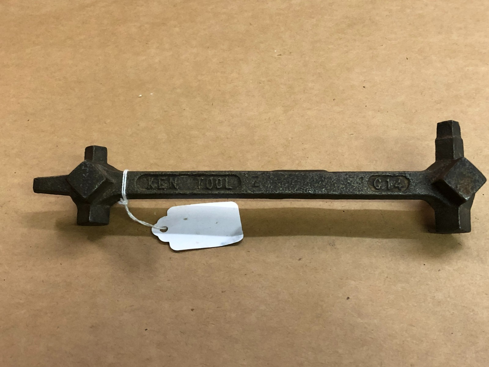 Vintage Ken Tool G14 Multi Size Square Drain Plug Wrench Auto Tractor Oil Drain