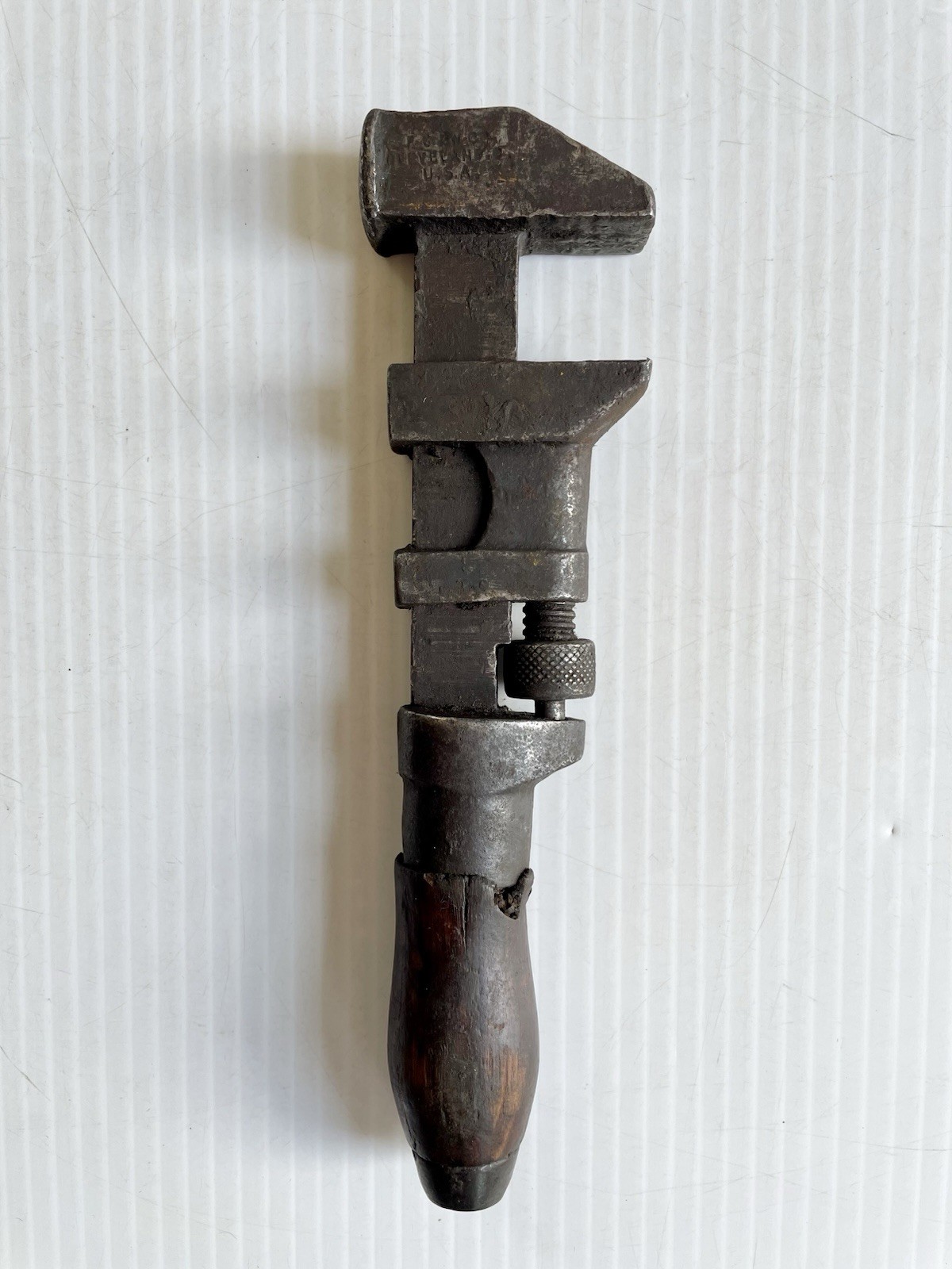 Vintage P. S. & W. Co 8″ Adjustable Monkey PIPE WRENCH Cleveland OH USA