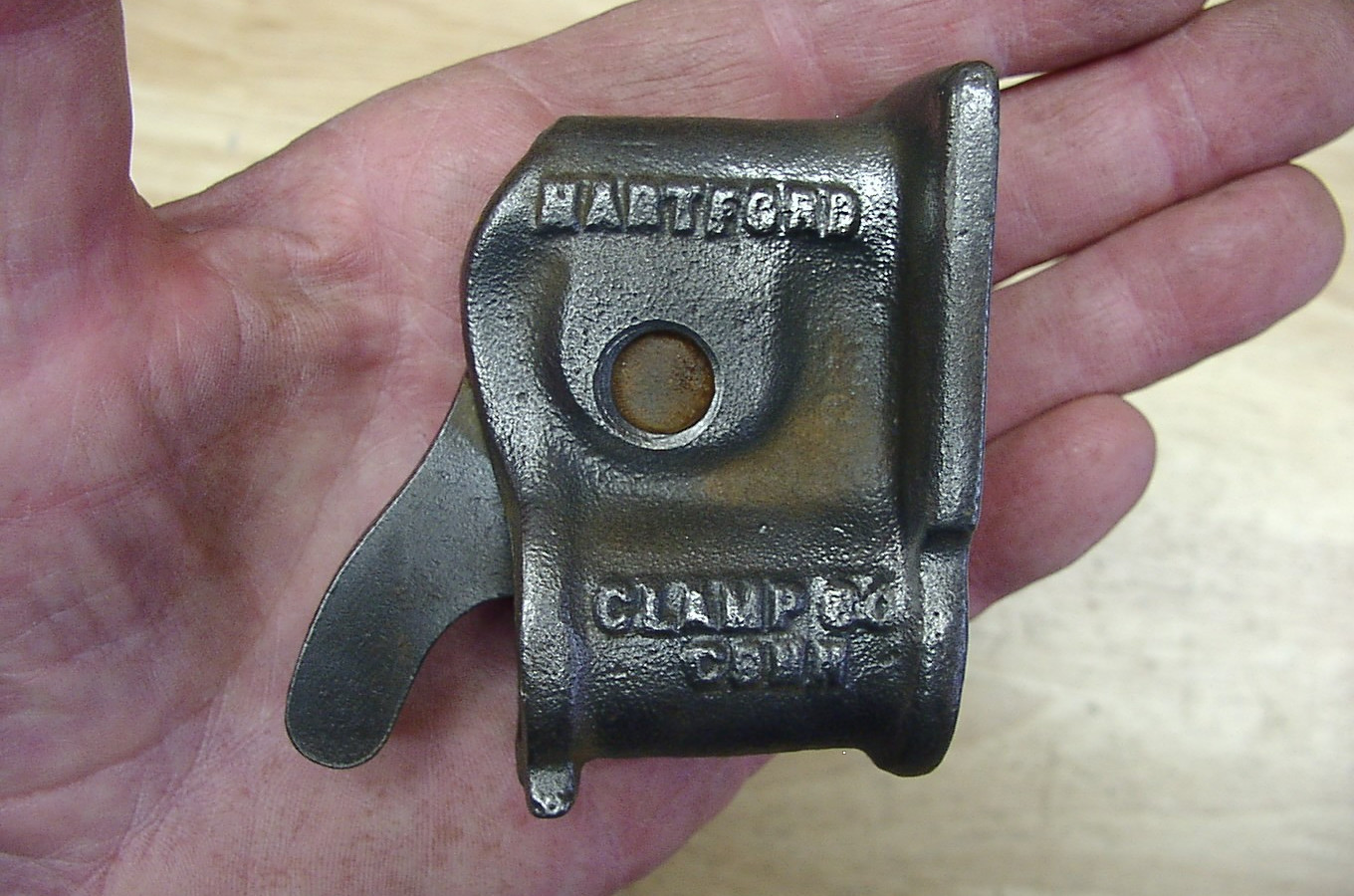 Vintage Hartford Clamp Co. Pipe Clamp Fixture For 3/4″ Threaded Pipe,VGC,L@@K!