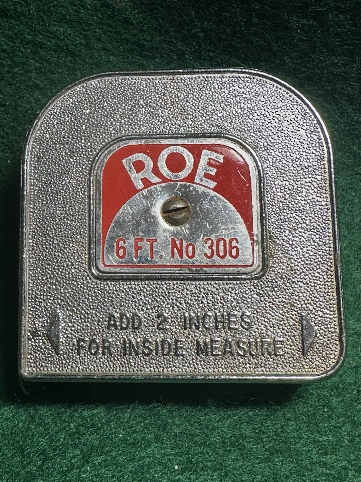 Vintage Justus Roe & Sons Model No. 306 6′ Pocket Tape Measure, Patchogue, NY