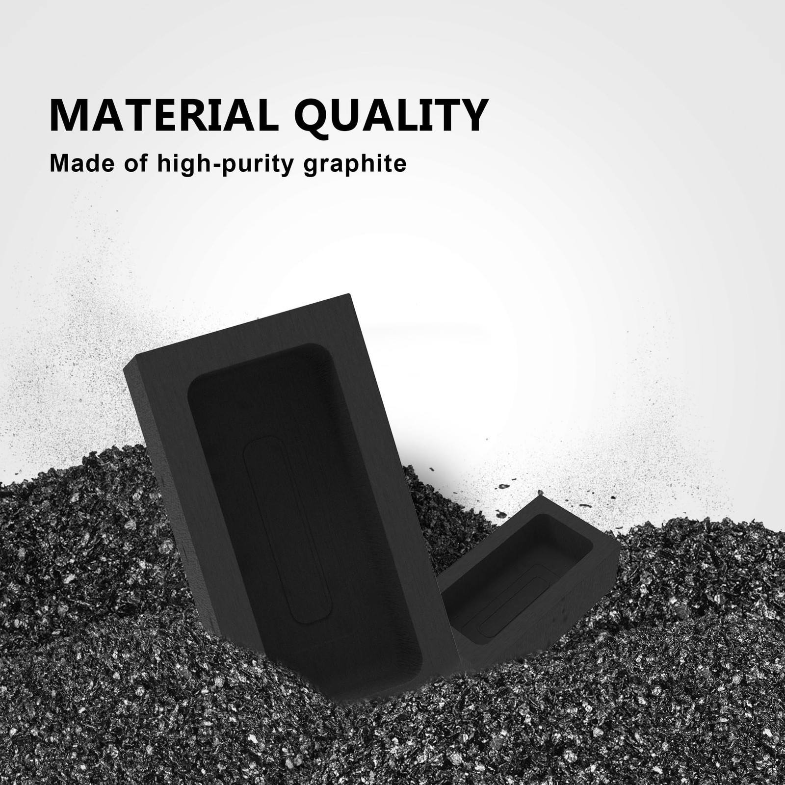 Nelyrho 4 Pieces 1kg Graphite Ingot Molds for Casting Gold Silver Aluminum Co…