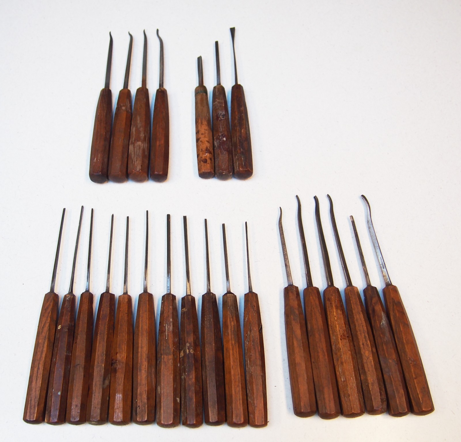 NICOUD A PARIS Wood Carving Chisel Tool Set 24 pcs In Roll-up