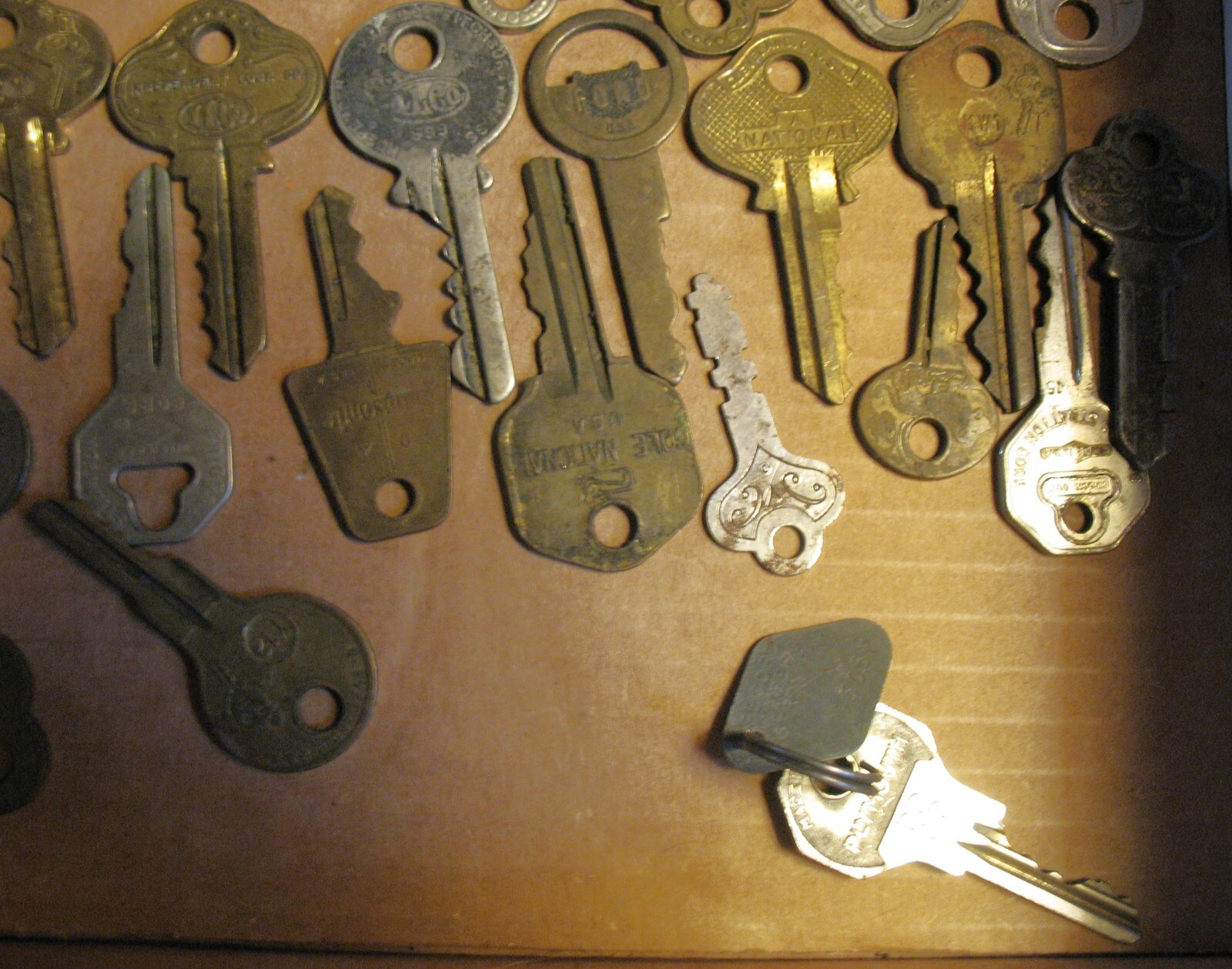 Vintage Lot of 54 Assorted Metal Keys Ford American Motors Briggs & Stratton etc