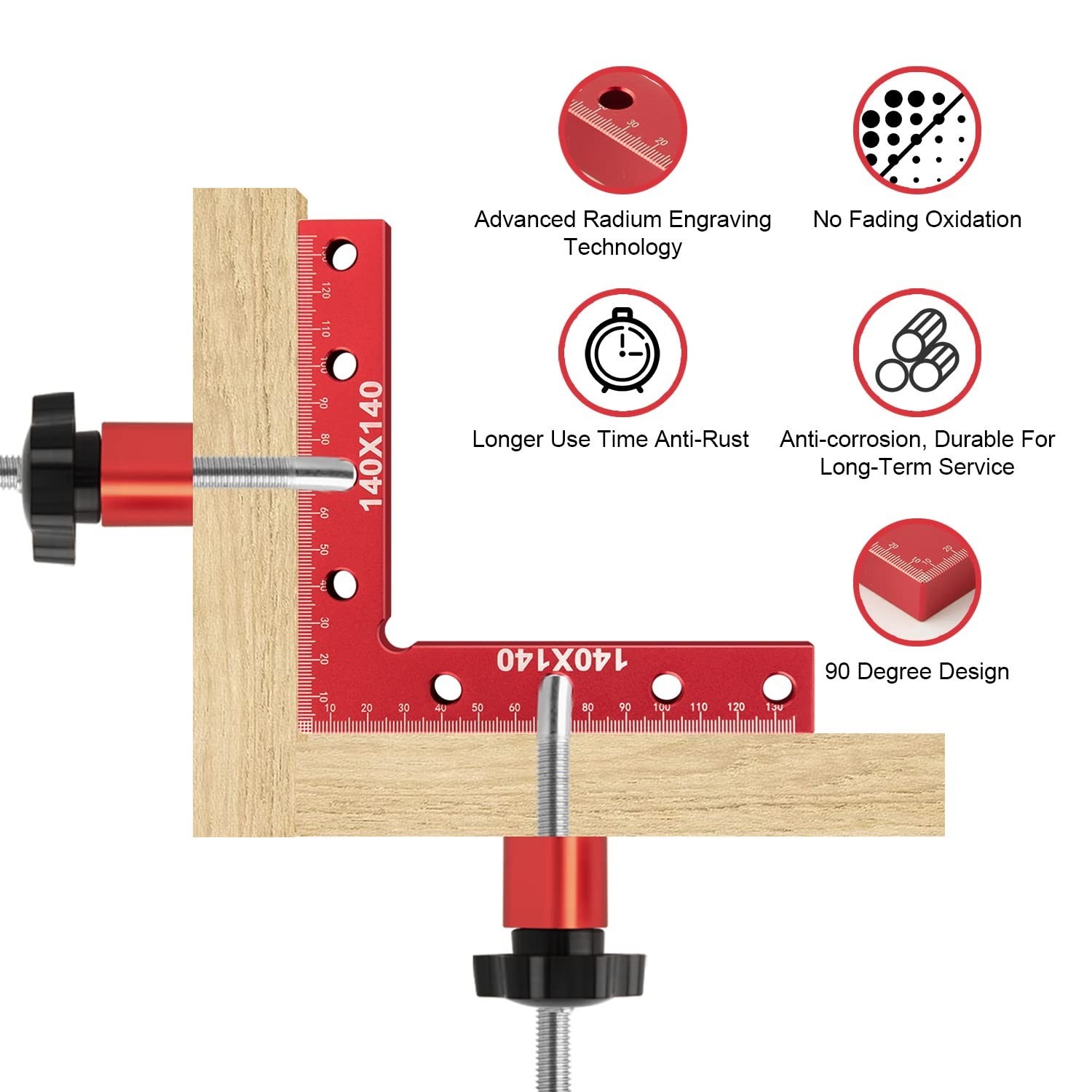 Right Angle Clamp,Aluminum Alloy 90 Degree Woodworking Corner Clamps with Pos…