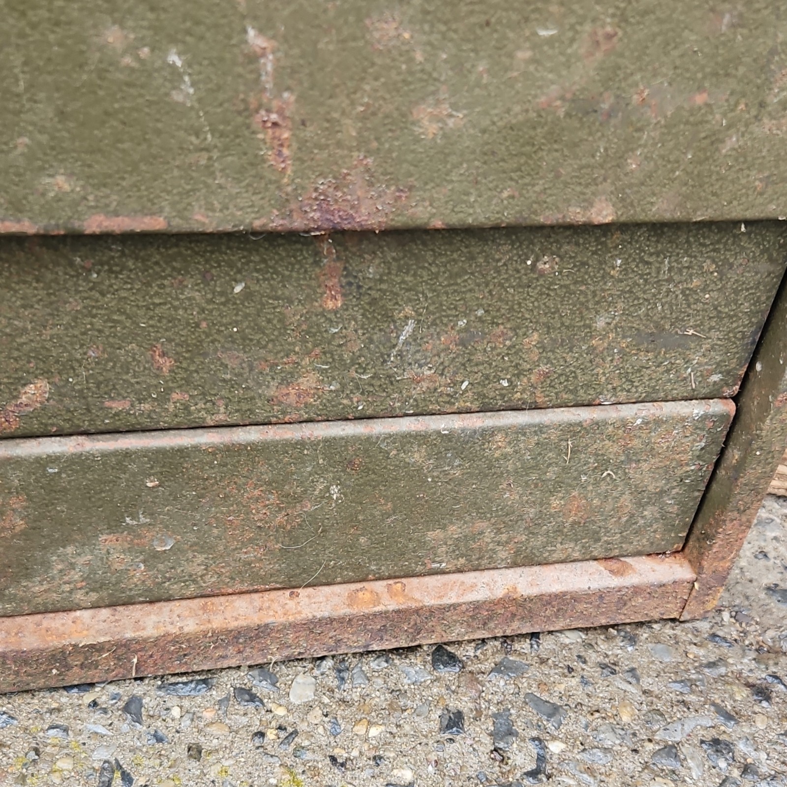 PARK Mfg. Co. Vintage Green Metal Tool Box Model 86666 3-Drawer Collectible
