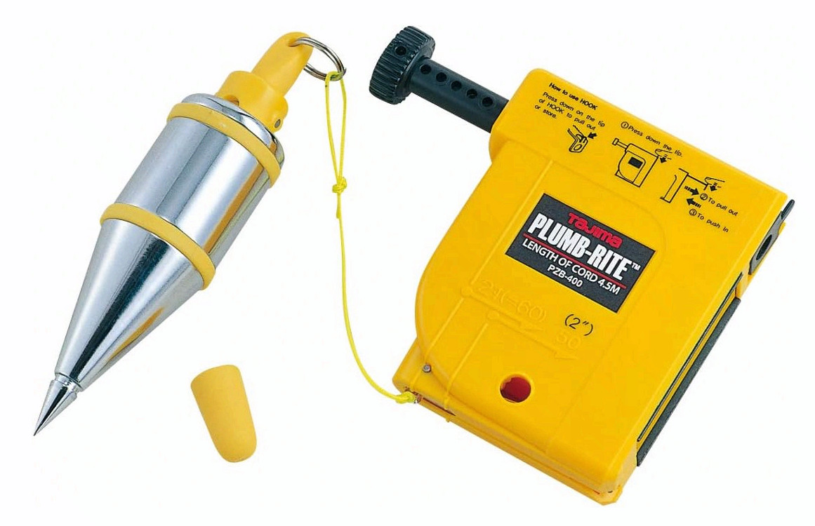 Plumb Bob Setter – 14 oz (400g) Magnetic Plumb-Rite with 14.5 ft Auto-PZB-400