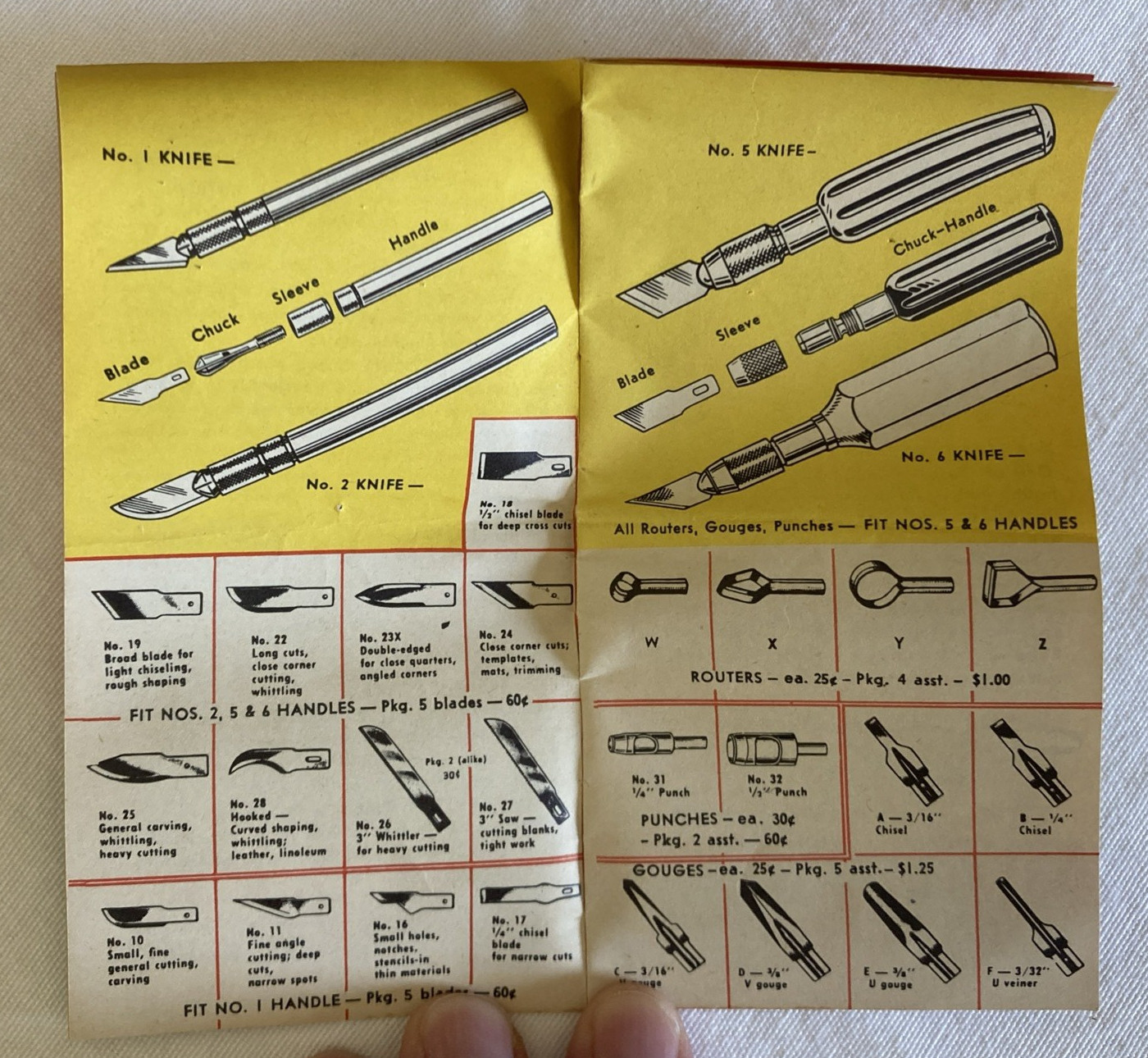 Vintage X-acto No. 82 Knife Chest with Helpful Hints Booklet