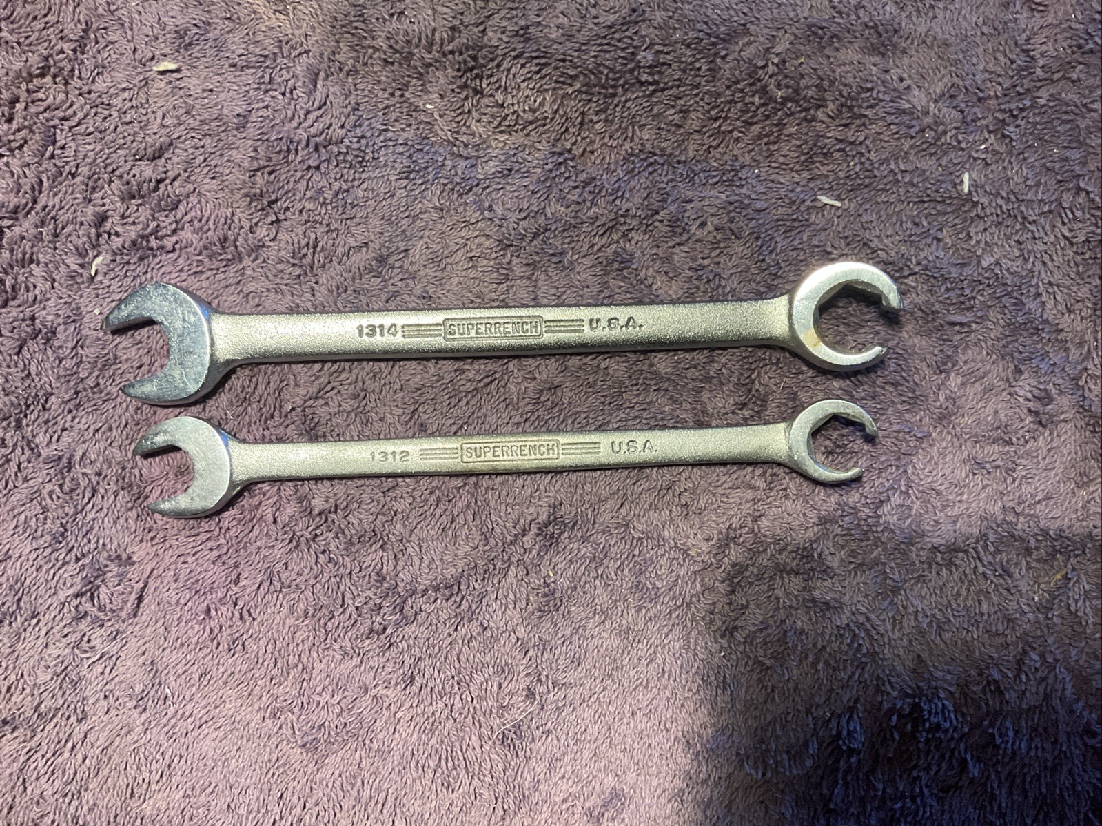Lot of 2 Williams USA Superrench 1314-7/16” & 1312-3/8” Flare Line Wrenches
