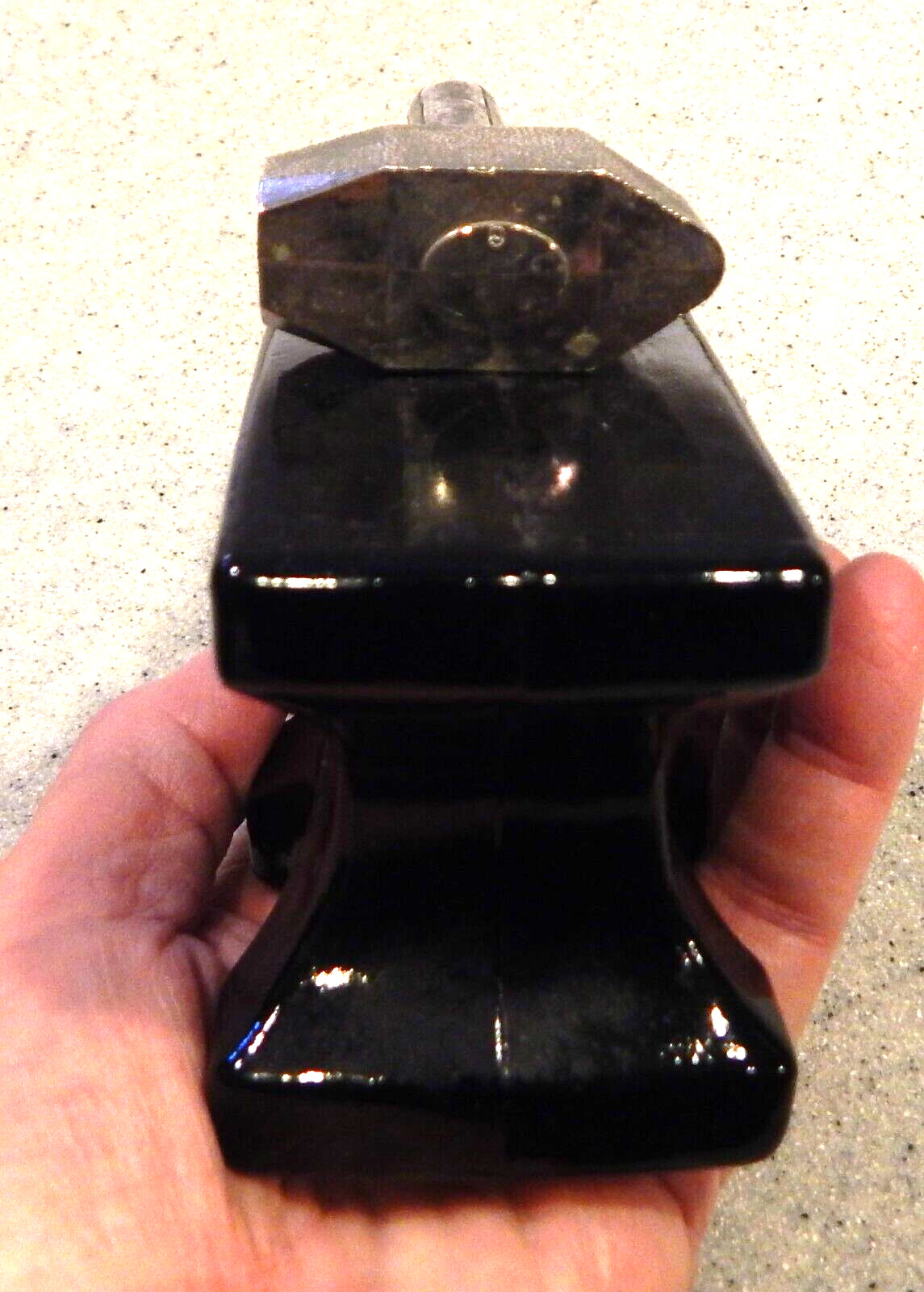 Anvil With Hammer – Small Glass Avon – Excellent Condition – Circa 1990