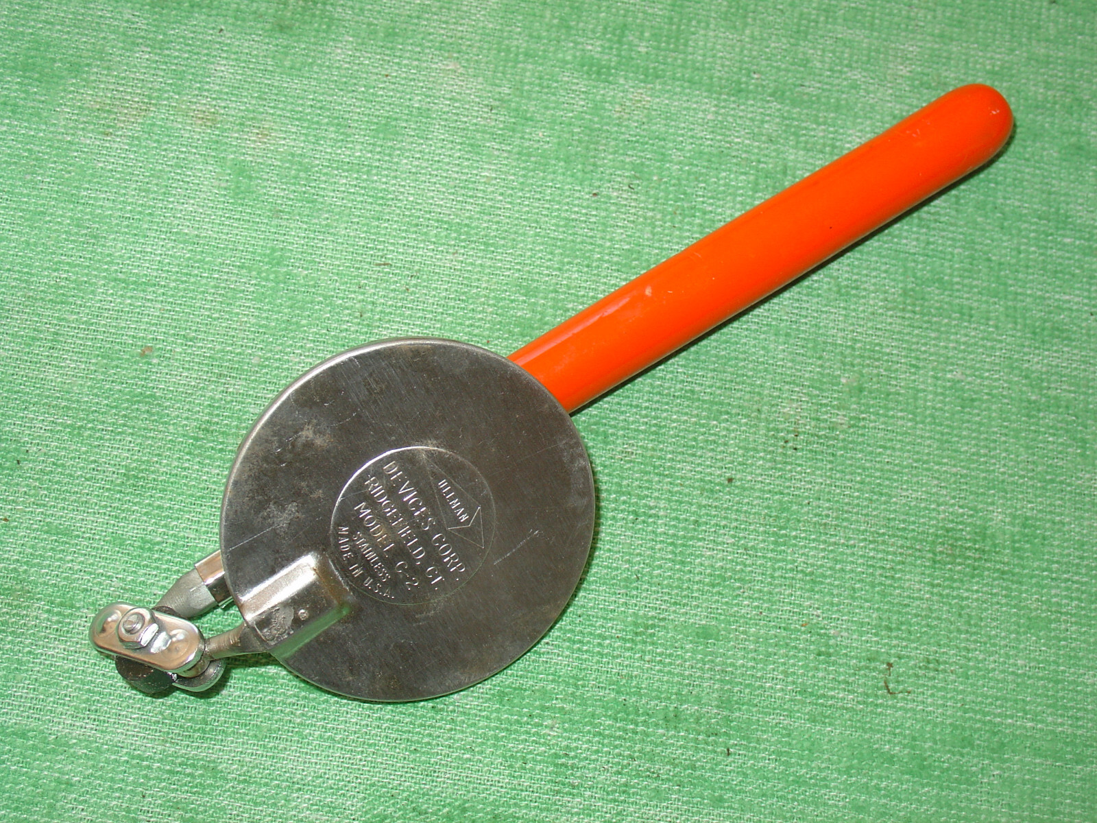 VINTAGE ULLMAN DEVICES CORP. #C-2 ORANGE ADJUSTABLE TELESCOPING MIRROR USA MADE