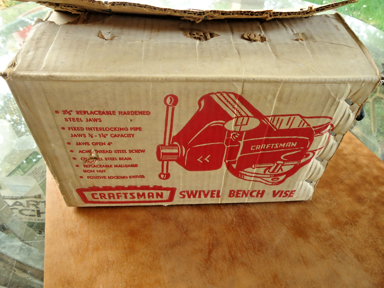 Vintage CRAFTSMAN Made in USA 3 1/2 IN SWIVEL BENCH VICE In Box
