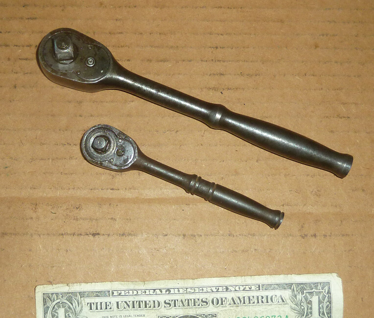 Vintage 2 Snap On Ratchet Drives,3/8″ PF-70-R,1/4″ GM 70S,USA,Old Mechanic Tools