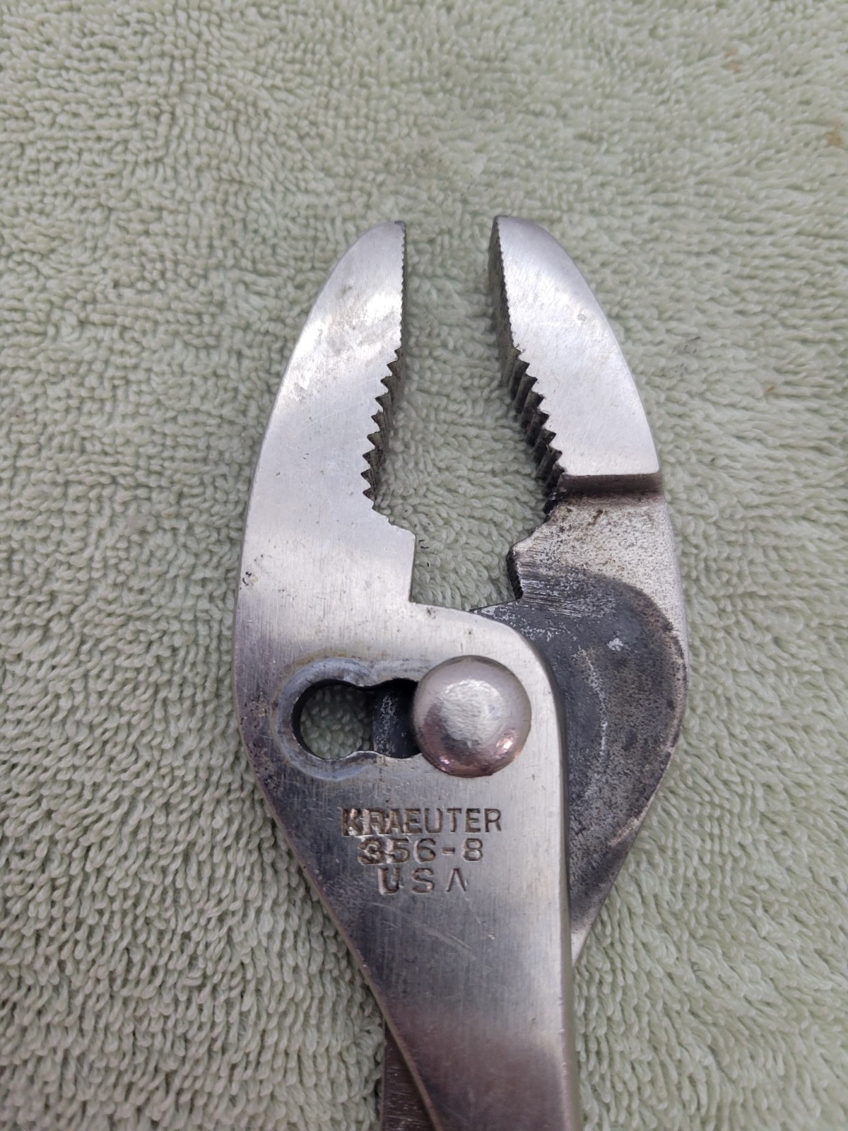 Vintage 1940’s – 1950’s Kraeuter Pliers #356-8 Slip Joint Pliers 3Adjustment USA