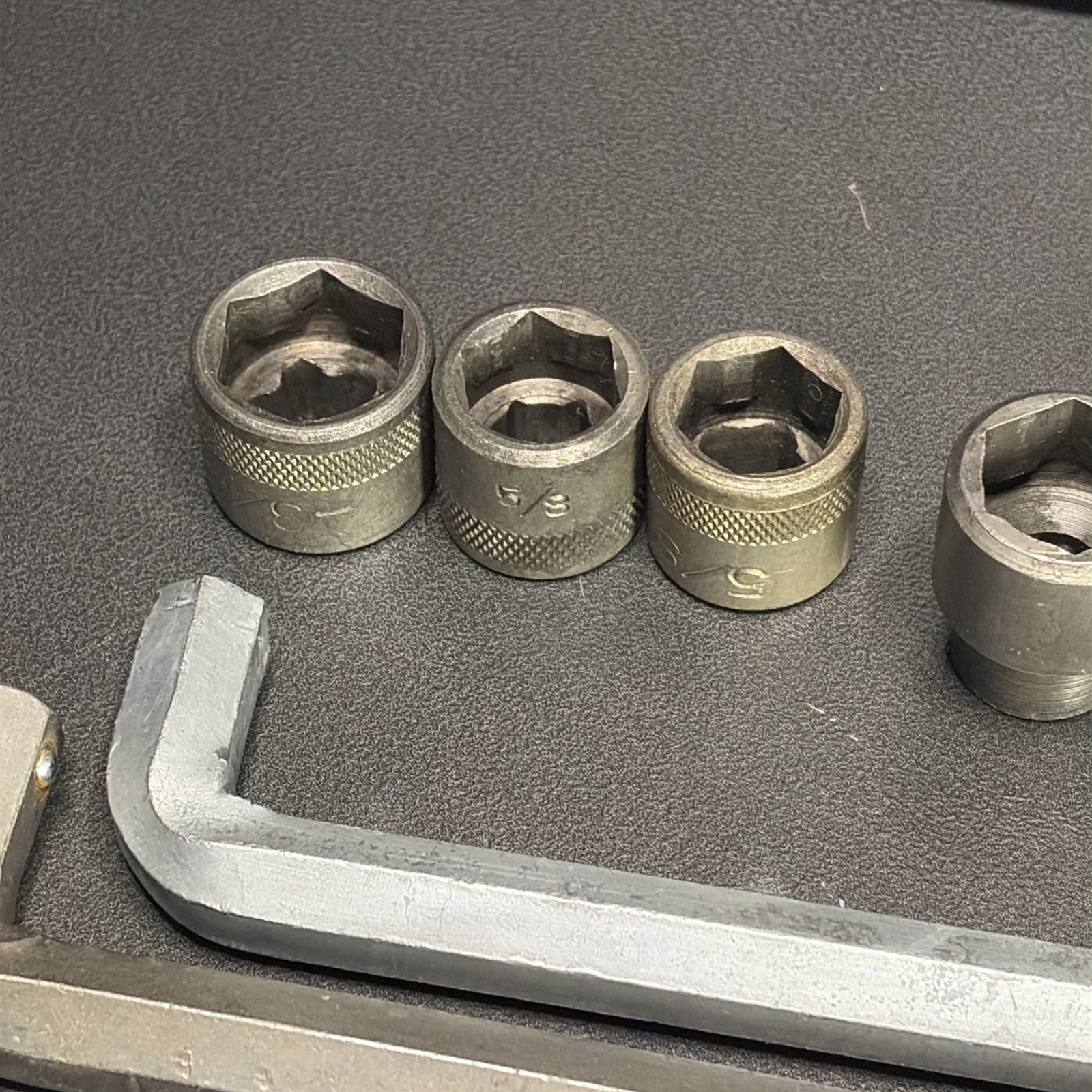 Lot Of 30 Vtg Assorted Hex Drive Sockets Wood Handle driver, Indestro, Ratchet