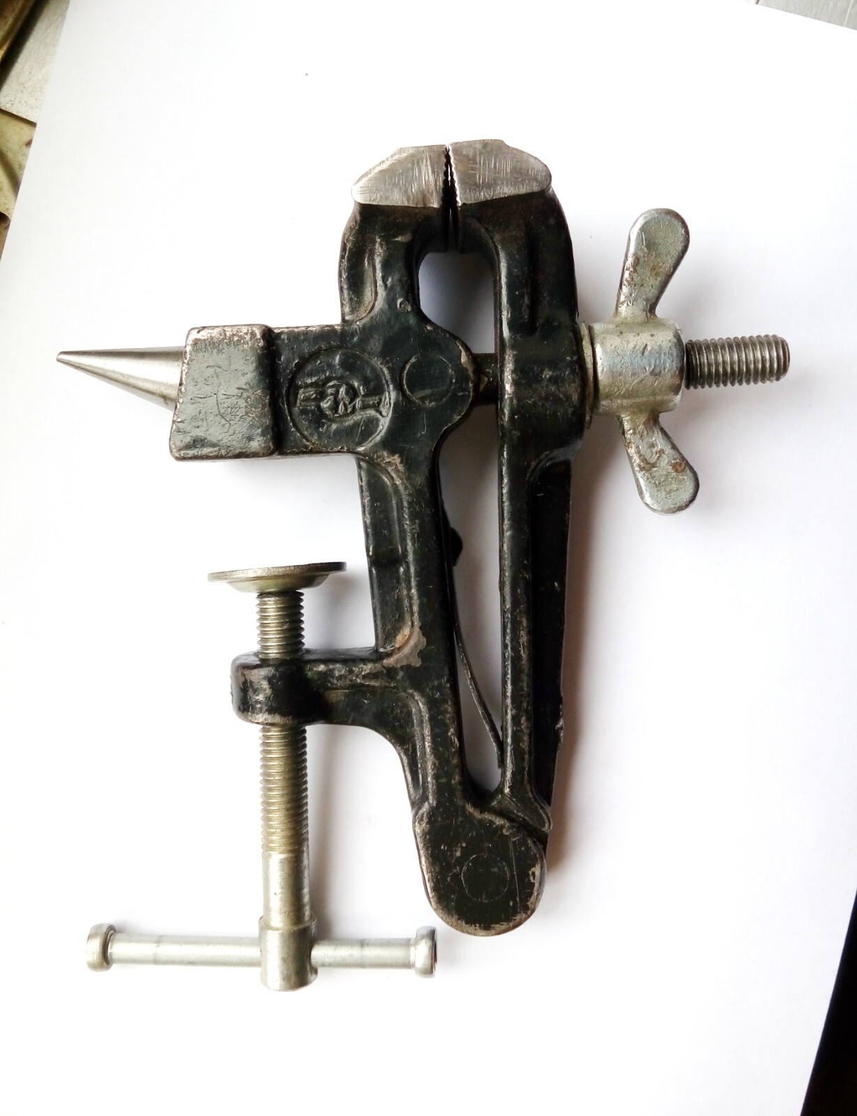 Soviet Vintage mini Vise Jewelry with Anvil Made in USSR 1970s