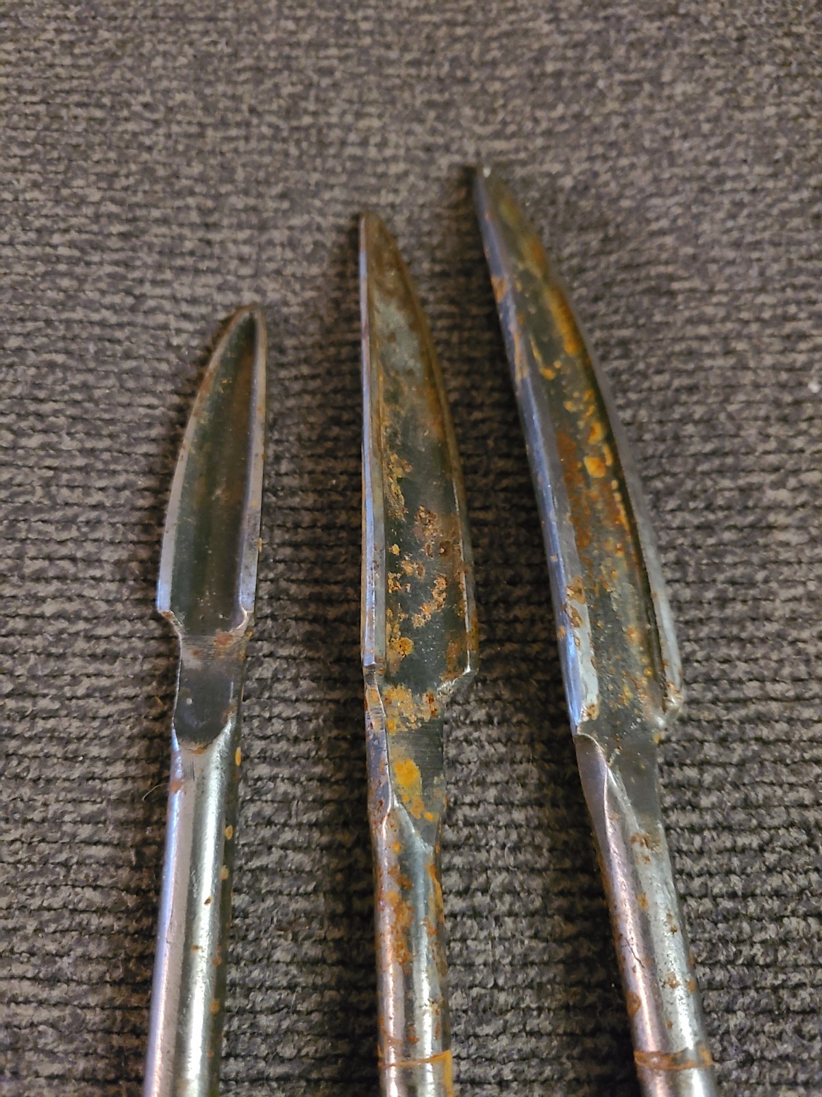 Vintage Millers Falls Bearing Scrapers. No 381 2.5 3.5 4.5. Nice Condition Q19