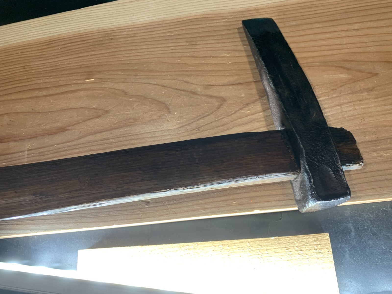 Antique- Medoyoki — Japanese Mortising Axe (for log rafting) 1275g 64cm