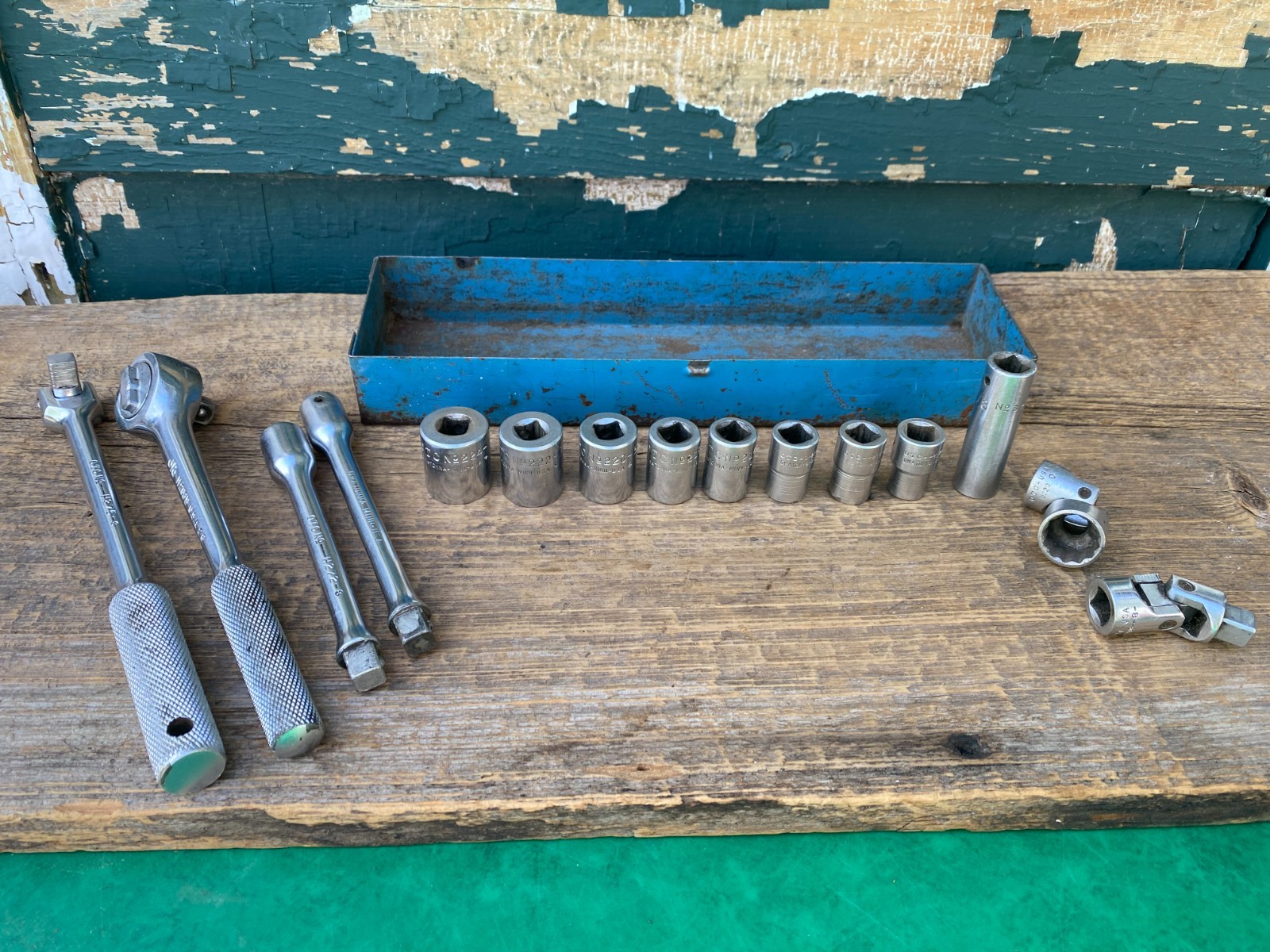 Vintage OTC OWATONNA TOOL Vintage 3/8” Drive Socket Set Ratchets Extensions USA