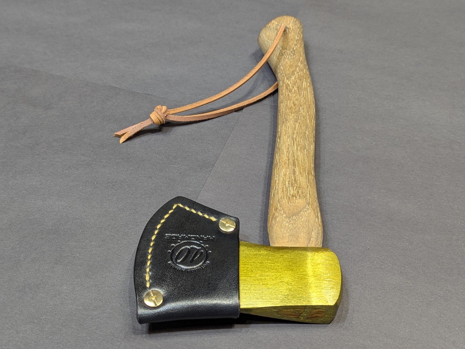 Vaughan Sportsman/Salesman/Sounding Axe Hatchet w/Cust.Handmade Leather Ax Mask
