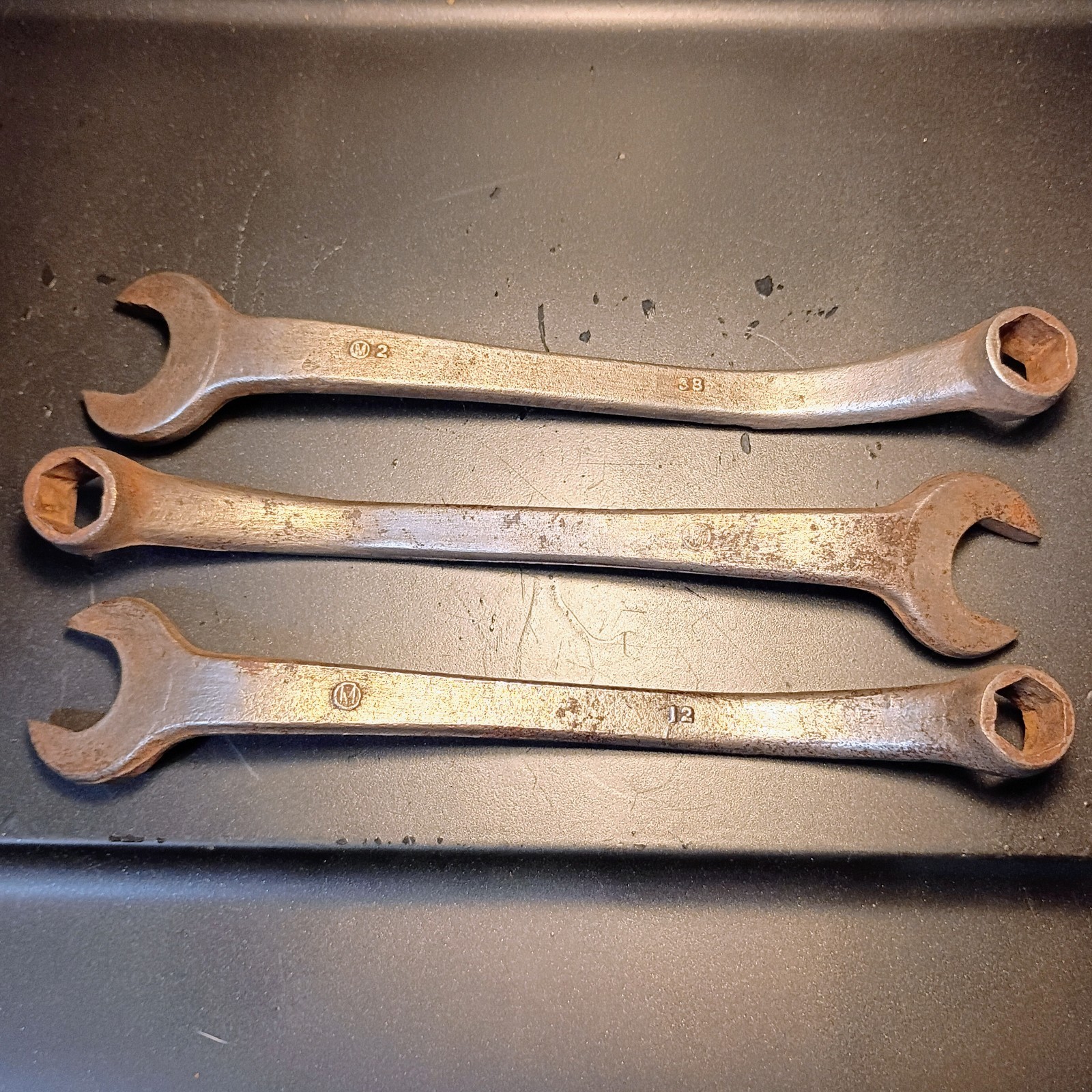 Set Of 3 Antique Early 1900s Ford S Curve Auto Wrenches Cleaned And Oiled