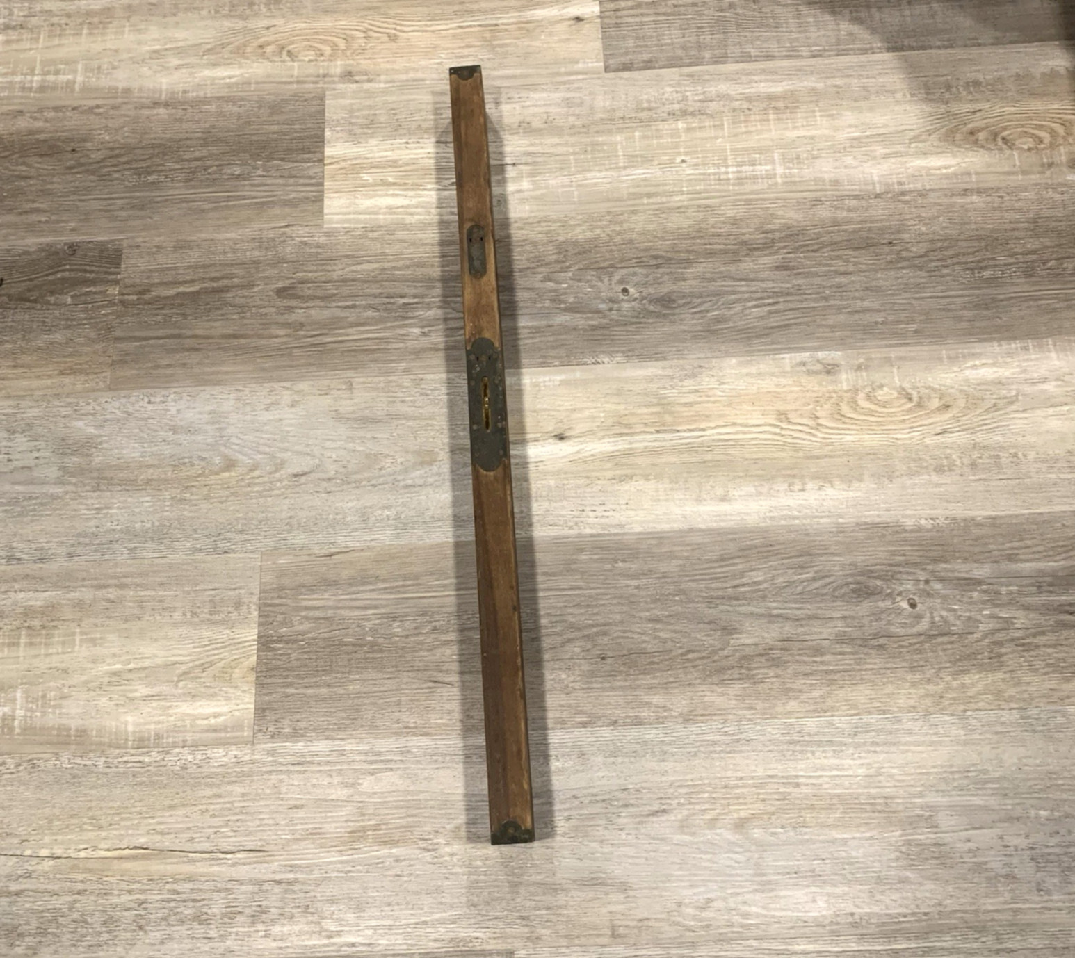 Stanley Number 3 Antique 30″ Wood & Brass Spirit Level Handy Grip Glass Vials