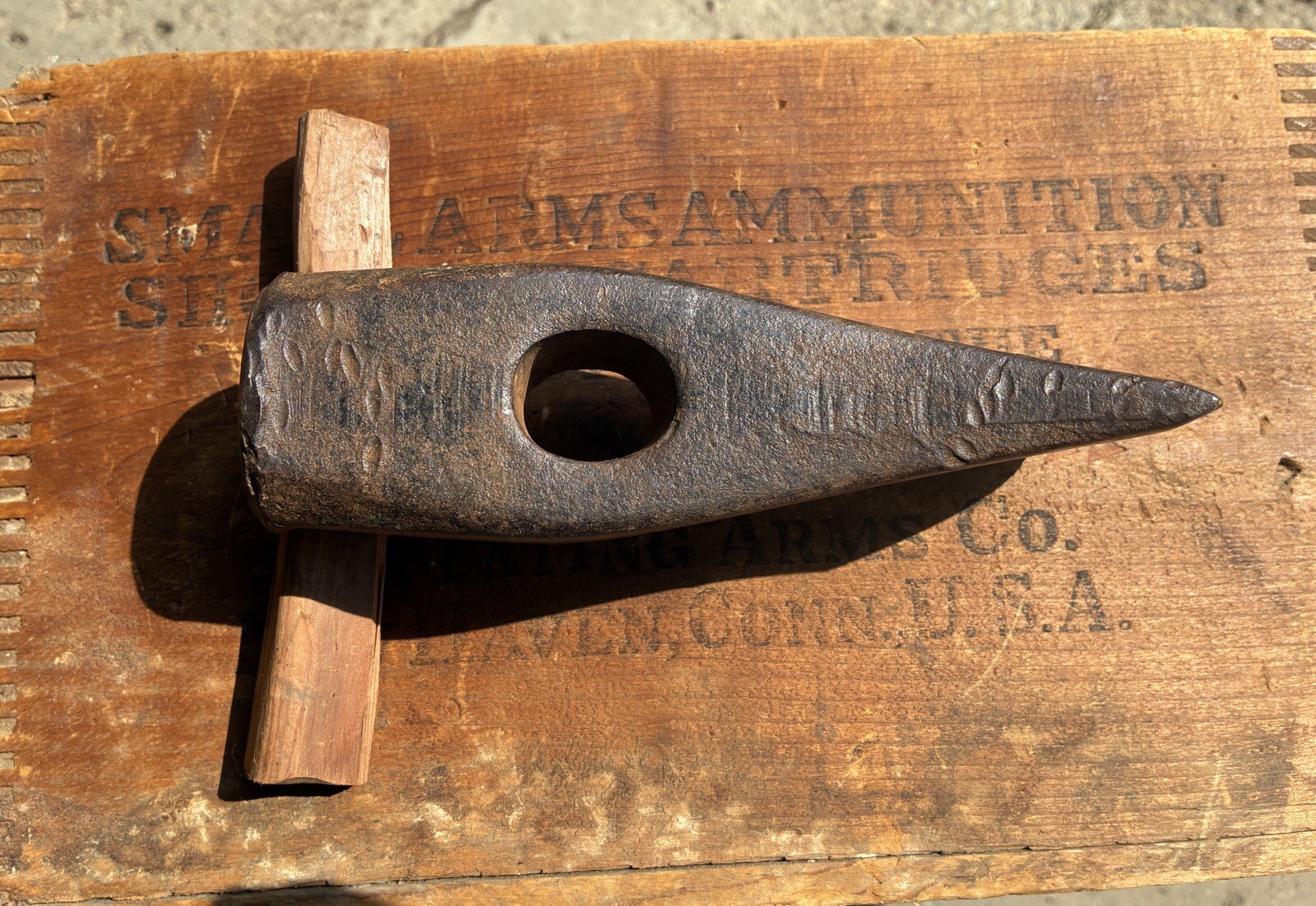 VTG EASCO USA 6 LB Splitting Maul Axe Head ONLY DROP FORGED HEAT TREATED