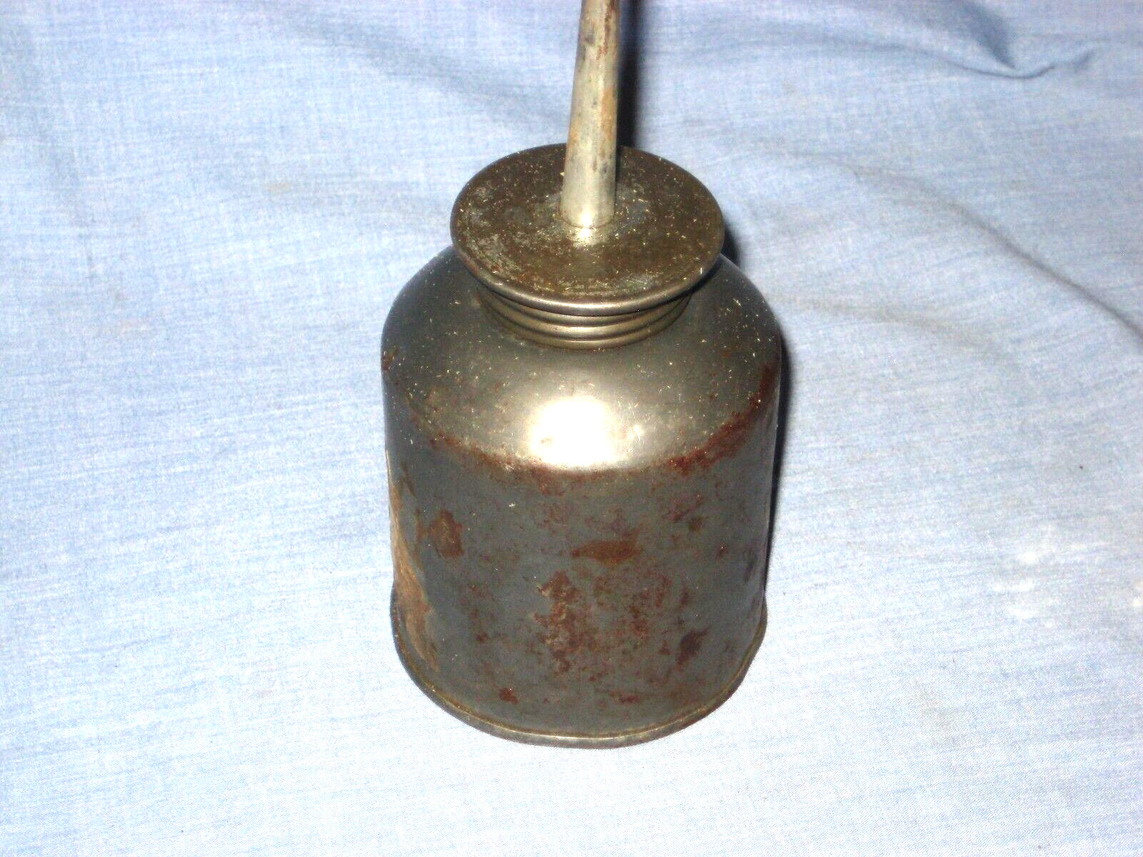 CC97 – VINTAGE / ANTIQUE ALL-STEEL OIL CAN – MACHINE OILER – USA