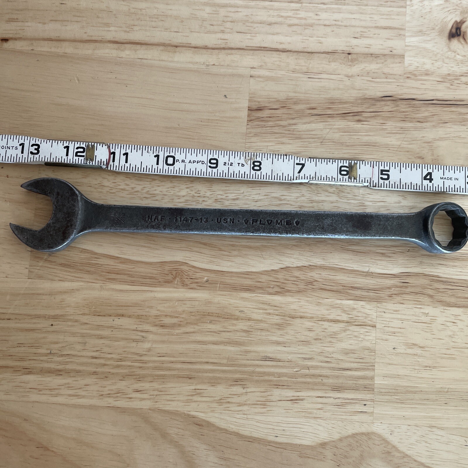 Vintage Plomb US Navy Issue 13/16 Standard Combination Wrench NAF 1147-13