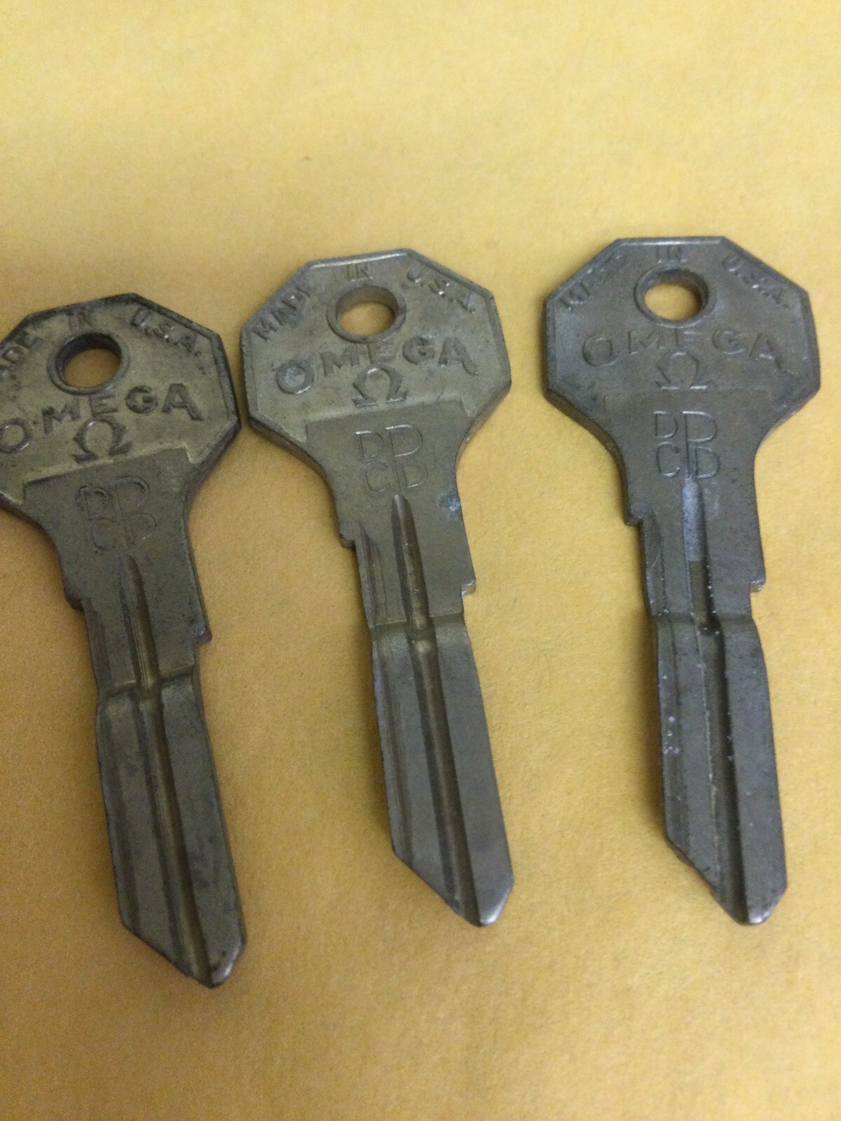 3 Omega Chrysler Original 1933-34 Rare Car Key BLANKS -YALE & Towne. ZE