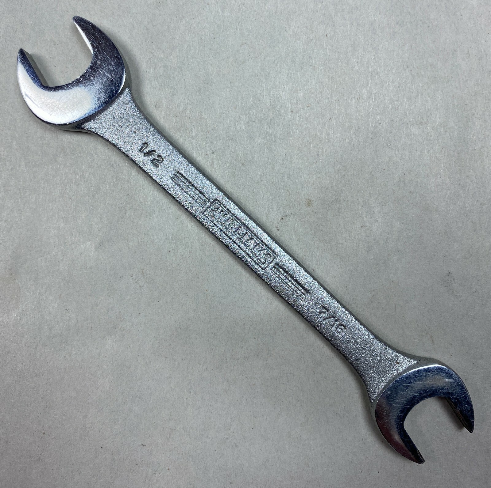 Vintage Williams Tools SUPERRENCH 1725 Open End Wrench 1/2″ x 7/16″ U.S.A. Tool
